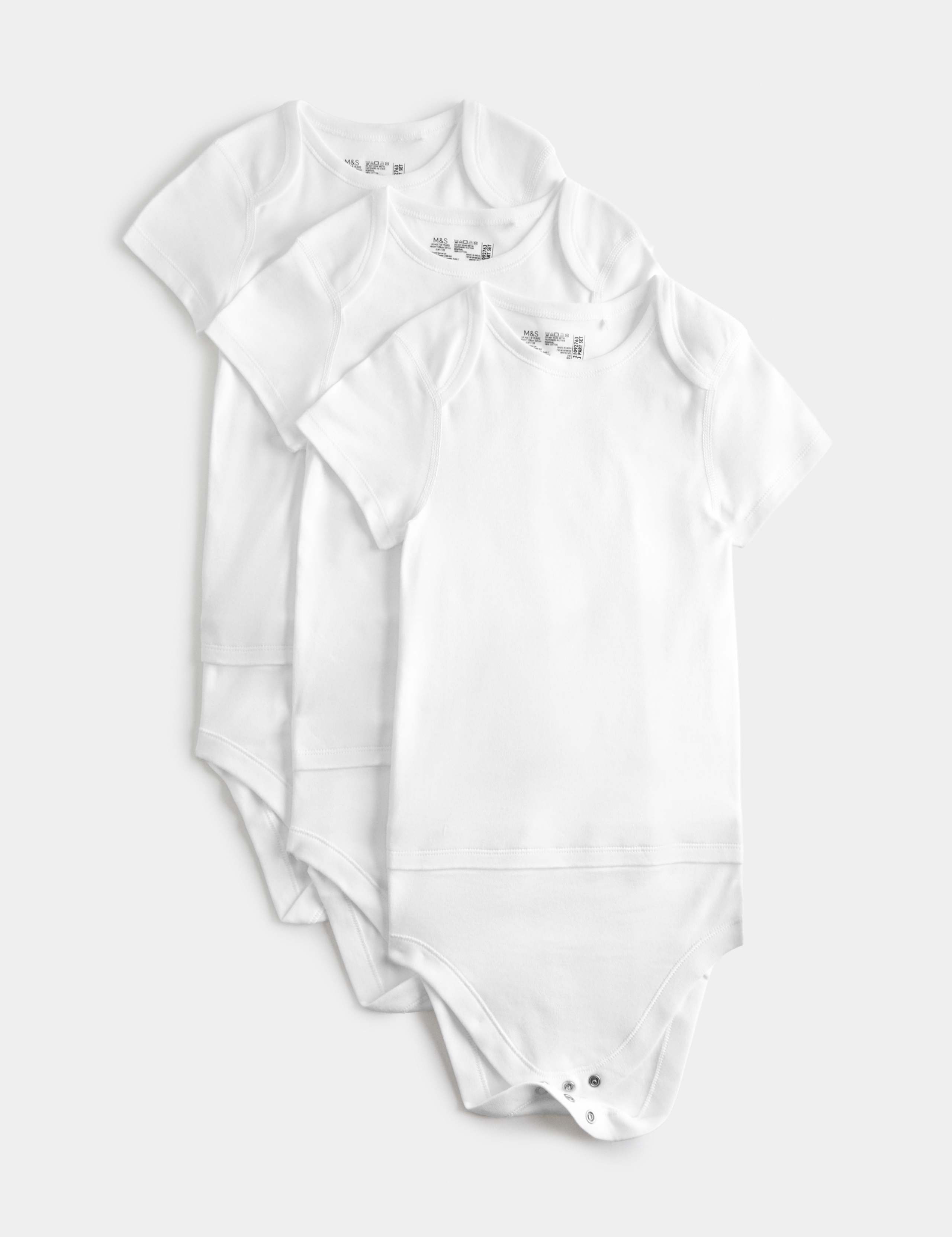 3 Pack Adaptive Pure Cotton Bodysuits (7lbs–16 Yrs) 1 of 3