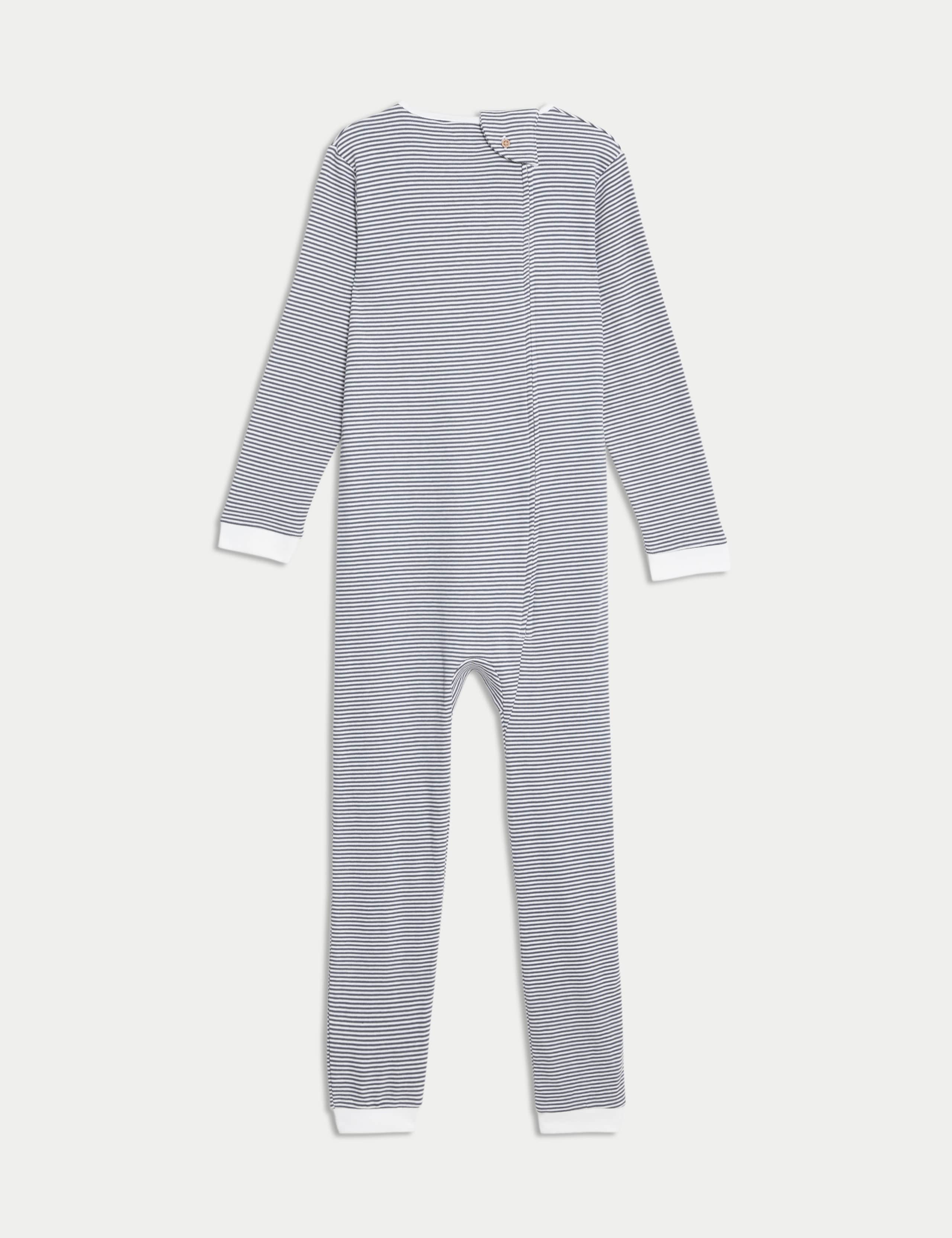 2pk Pure Cotton Back Opening Adaptive Sleepsuits (3-16 Yrs) 3 of 5