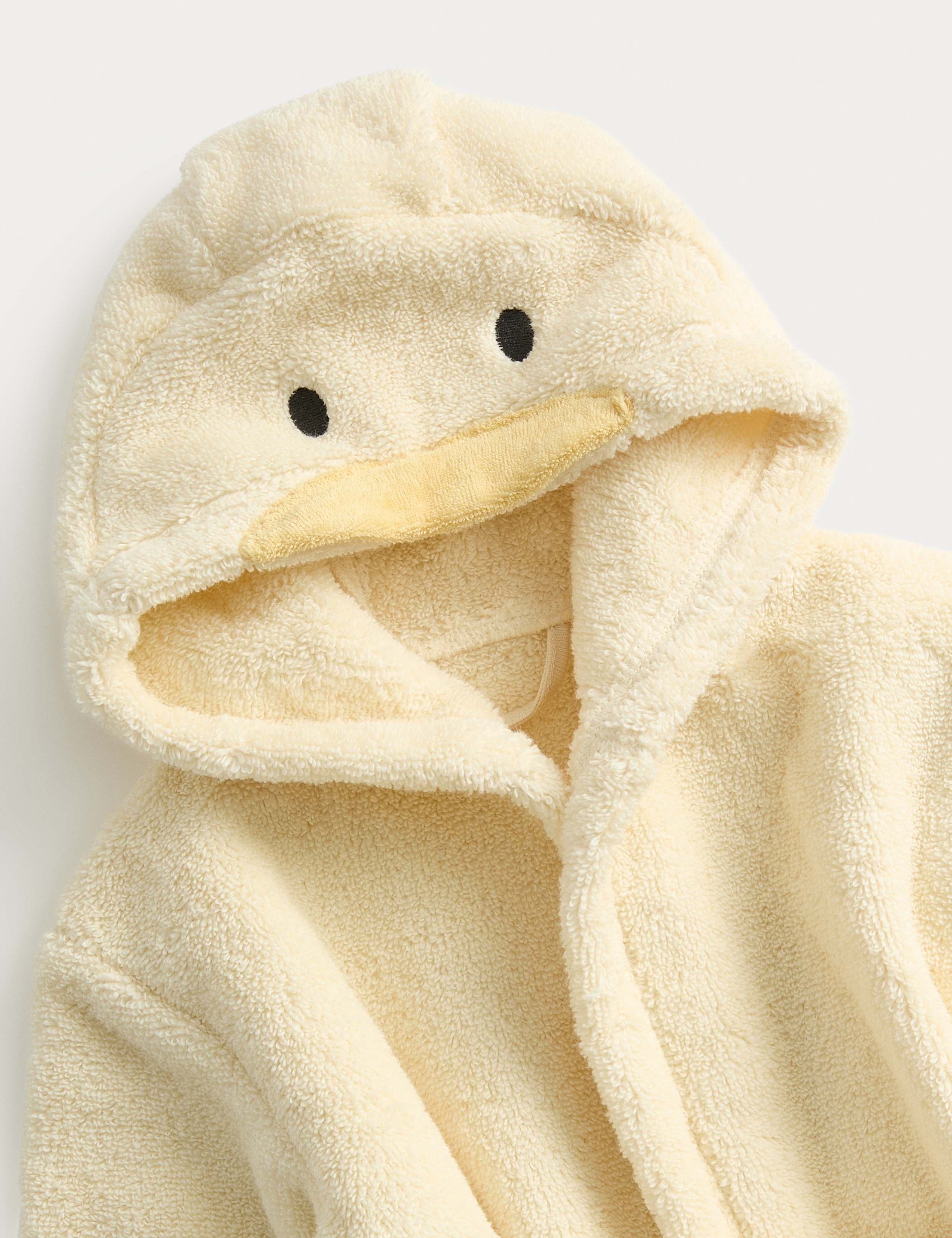 Pure Cotton Duck Hooded Robe (0-36 Mths) 2 of 2