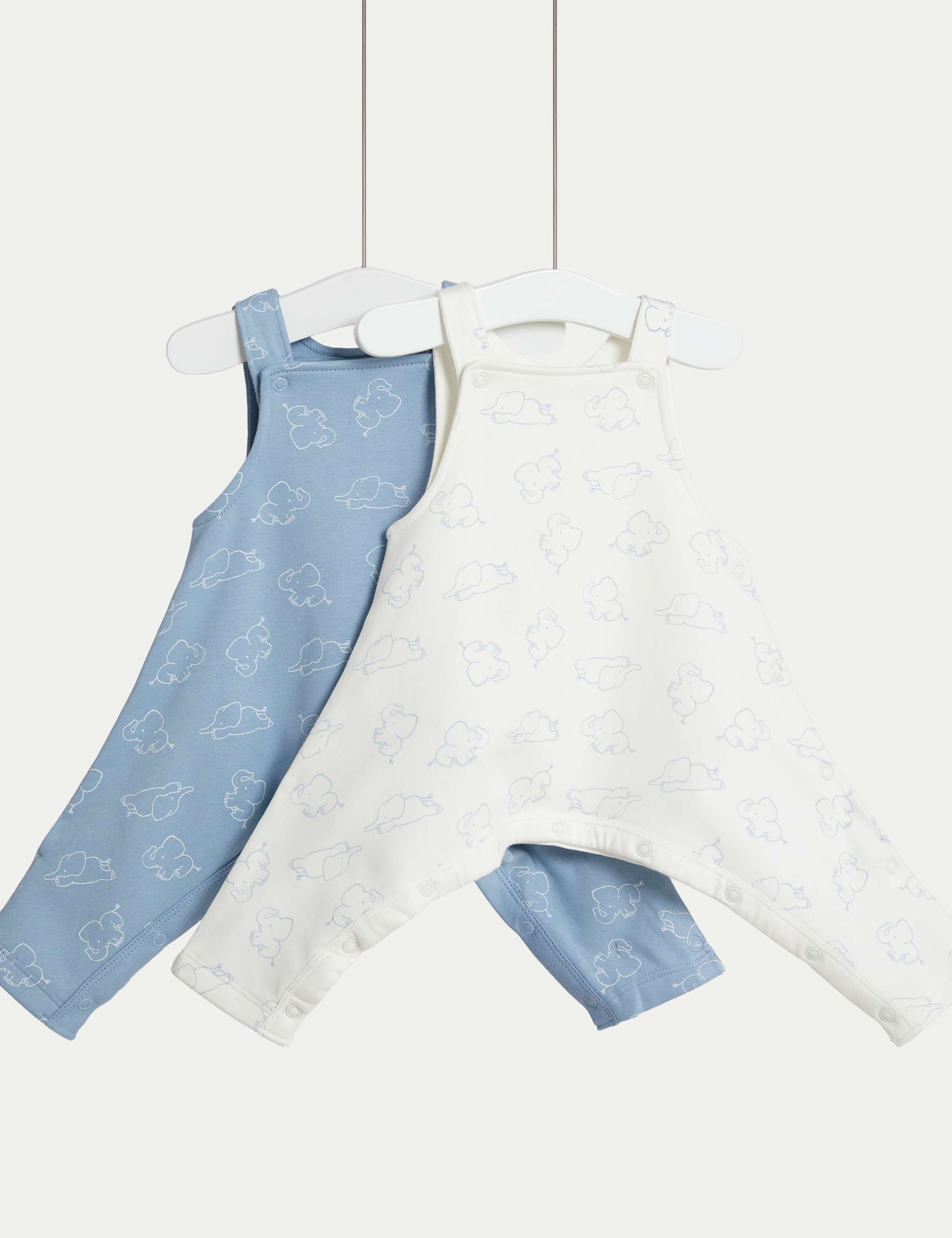 2 Pack Hip Dysplasia Cotton Rich Dungarees (7lbs-1 Yrs) 1 of 2