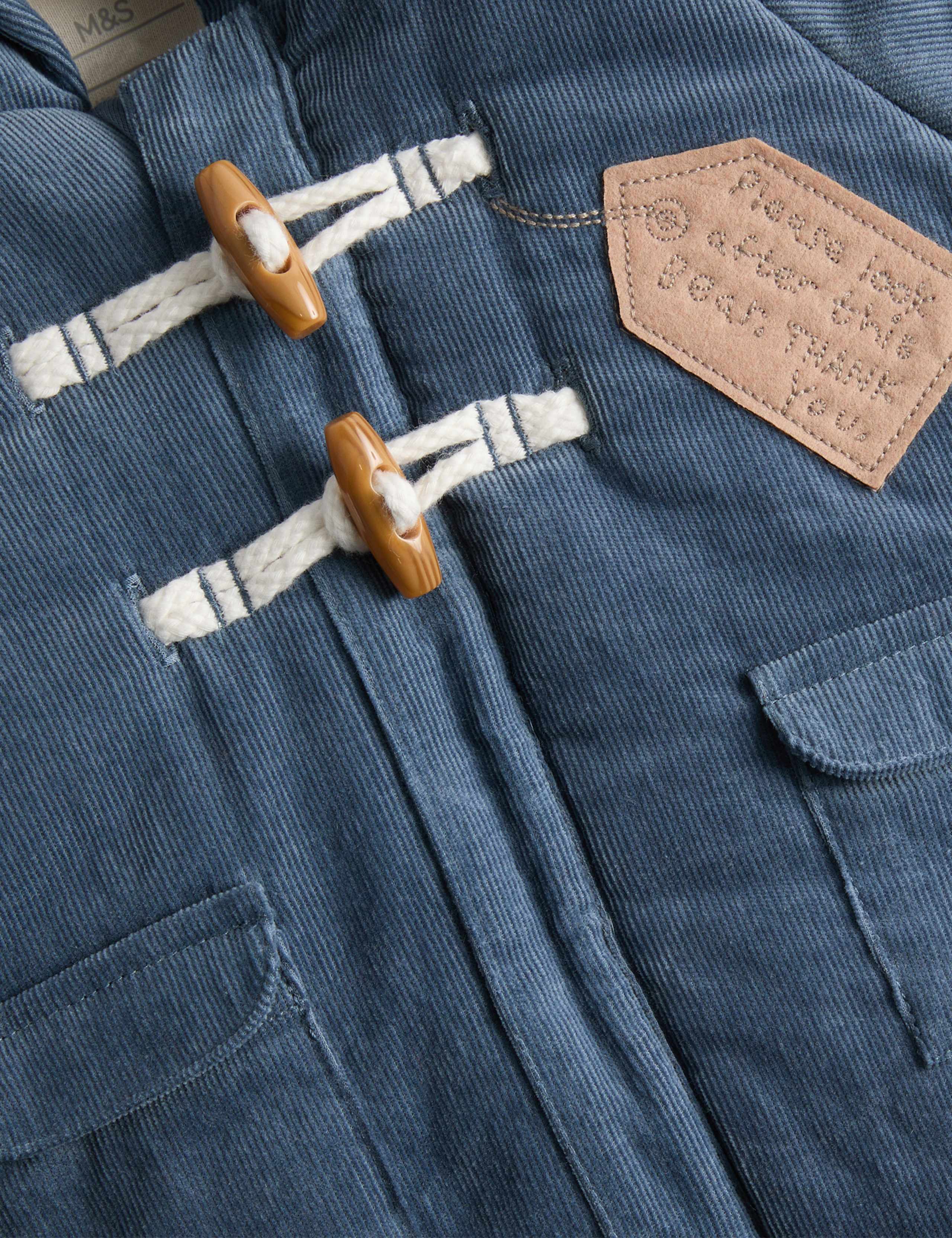 Paddington™ Borg Lined Cord Duffle Jacket (0-12 Mths) 2 of 2