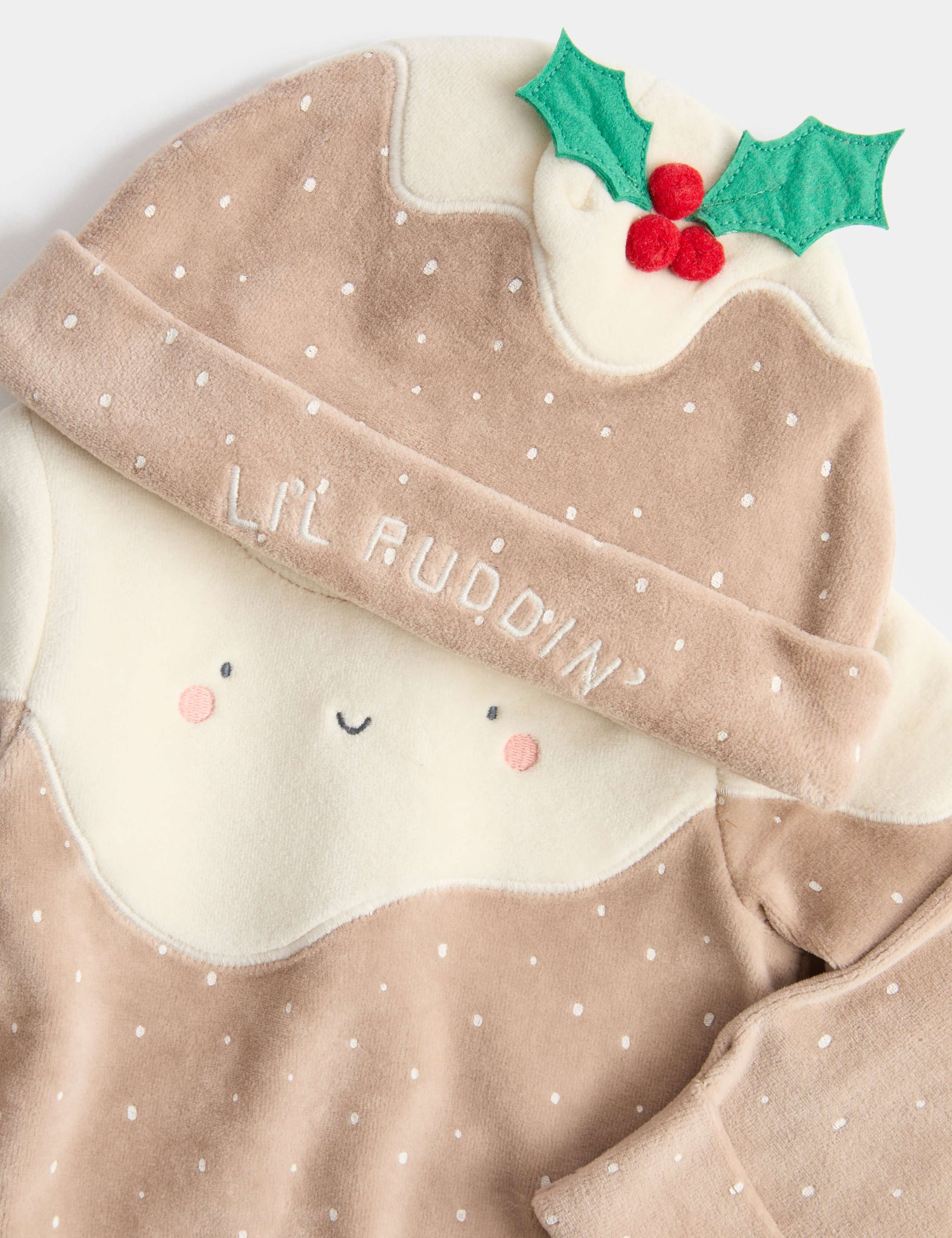 2 Piece Christmas Pudding Outfit (1-12 Mths) 2 of 3
