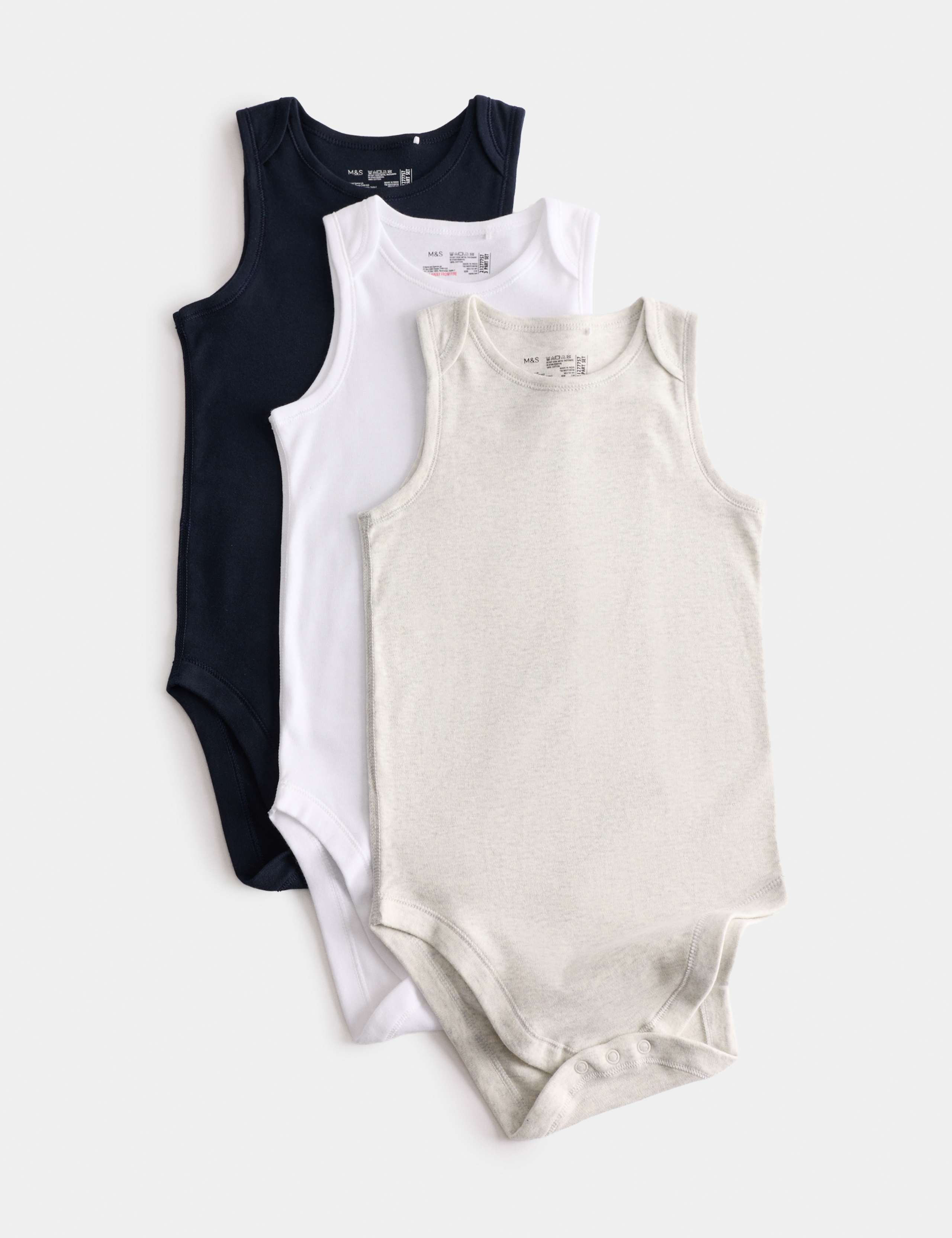 3 Pack Adaptive Pure Cotton Bodysuits (3-16 Yrs) 1 of 3