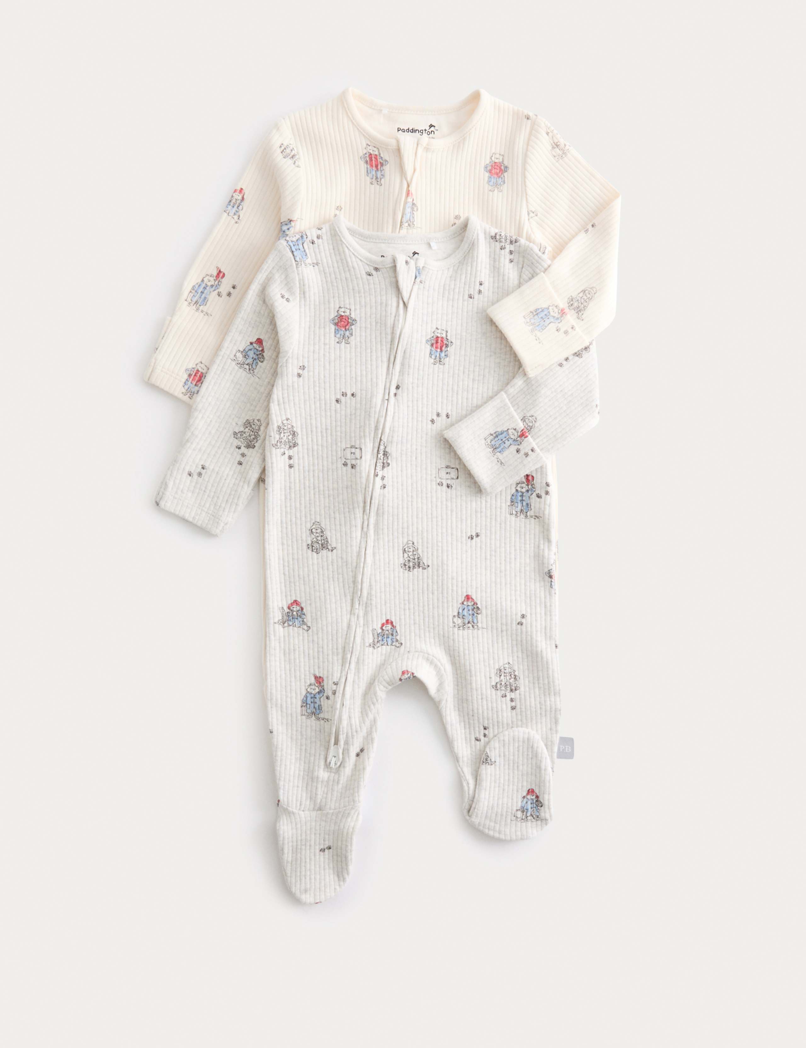 2 Pack Cotton Rich Paddington™ Sleepsuits (6½lbs-3 Yrs) 1 of 3