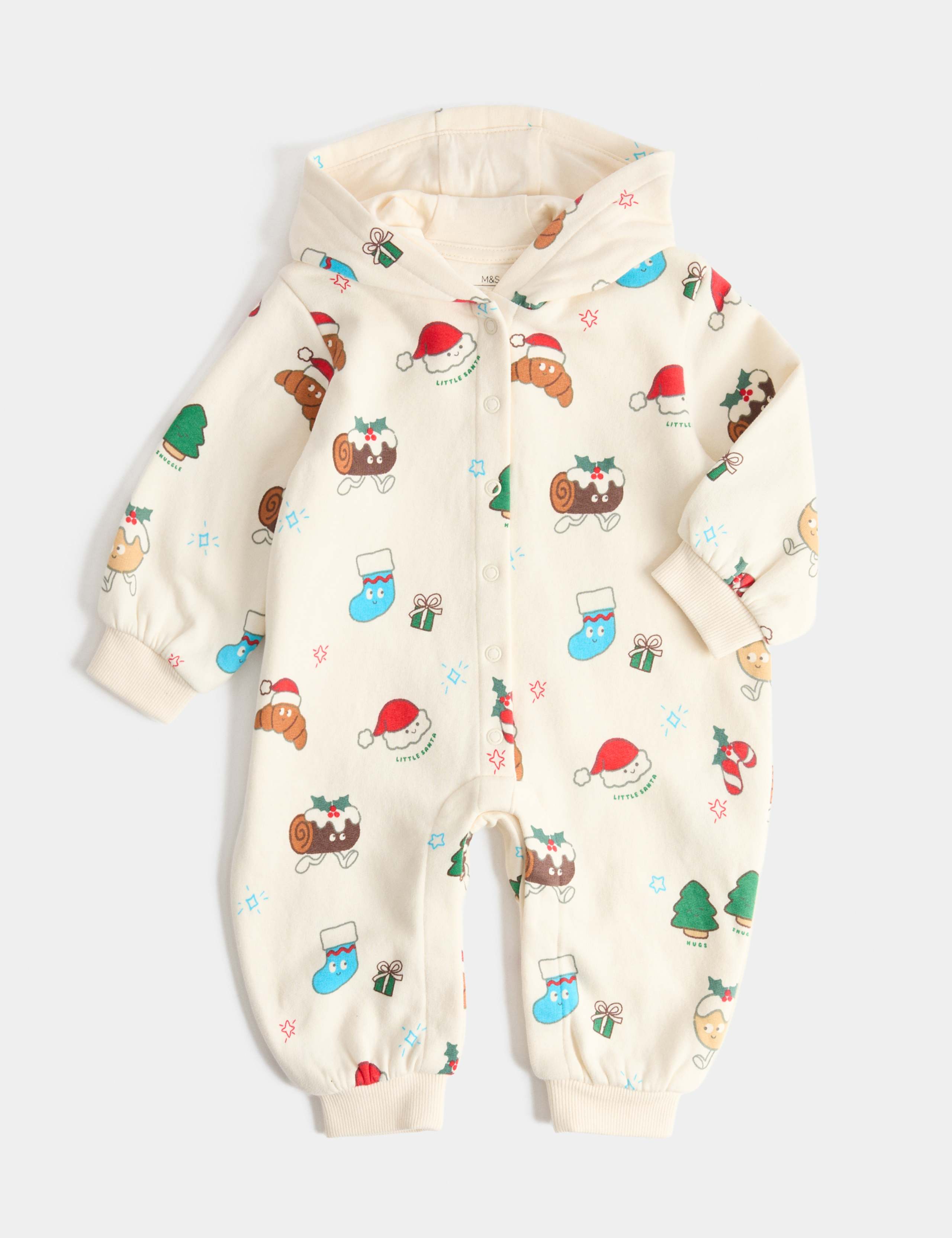 Christmas Print All in One Outfit (Newborn-3 Yrs) 1 of 2