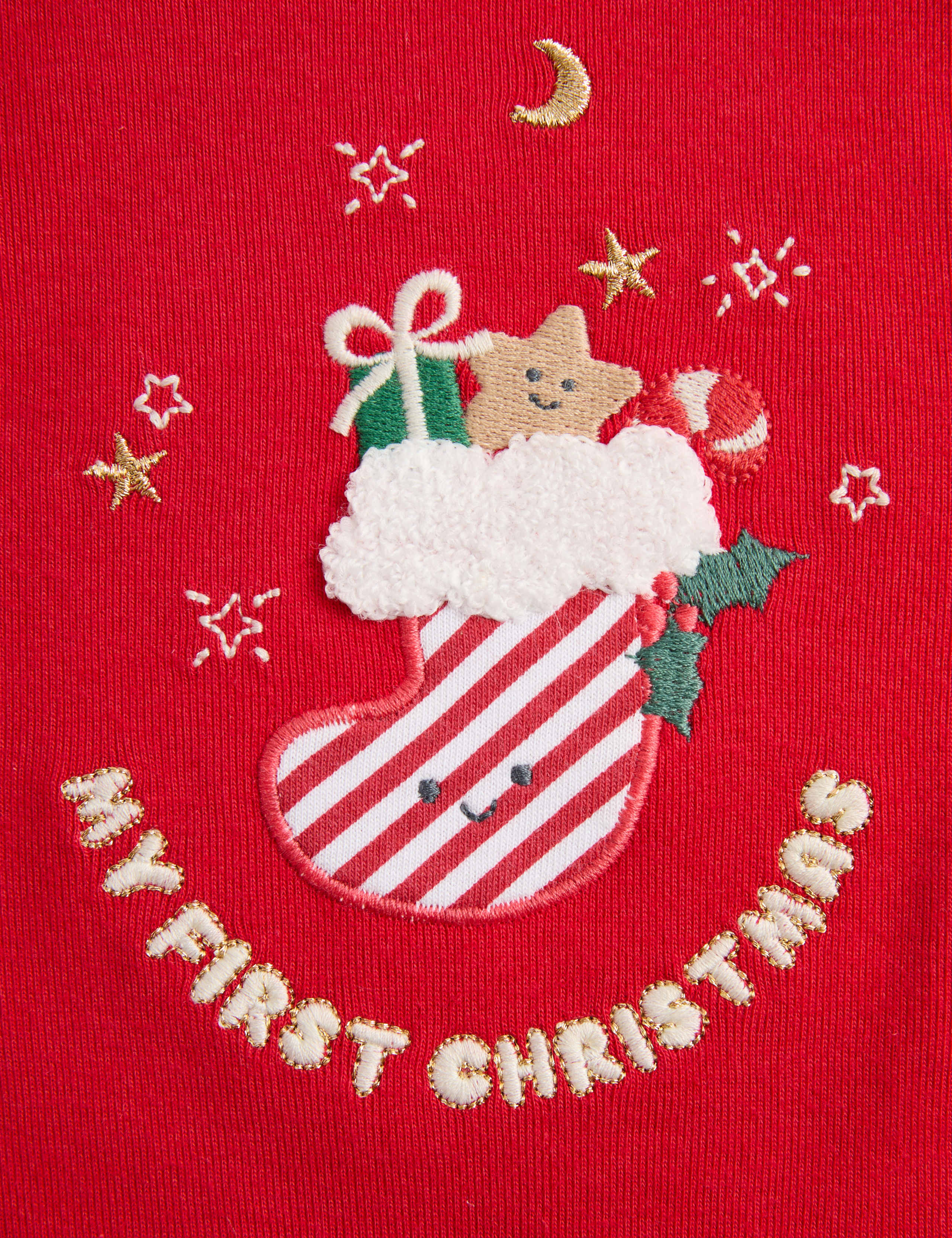 Pure Cotton My First Christmas Sleepsuit (7lbs - 12 Mths) 3 of 3