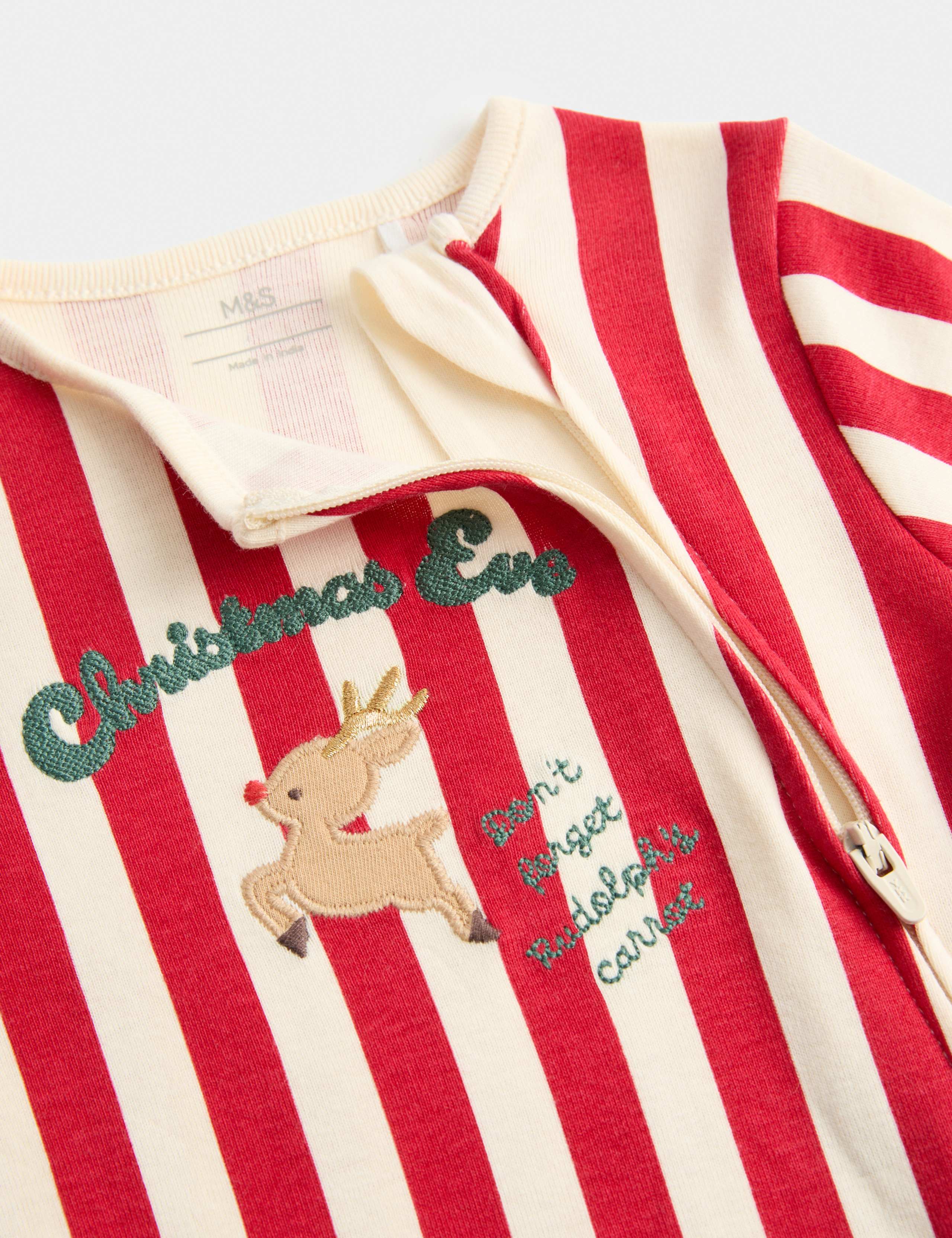 3 Pack Christmas Sleepsuits (0-12 Mths) 3 of 4