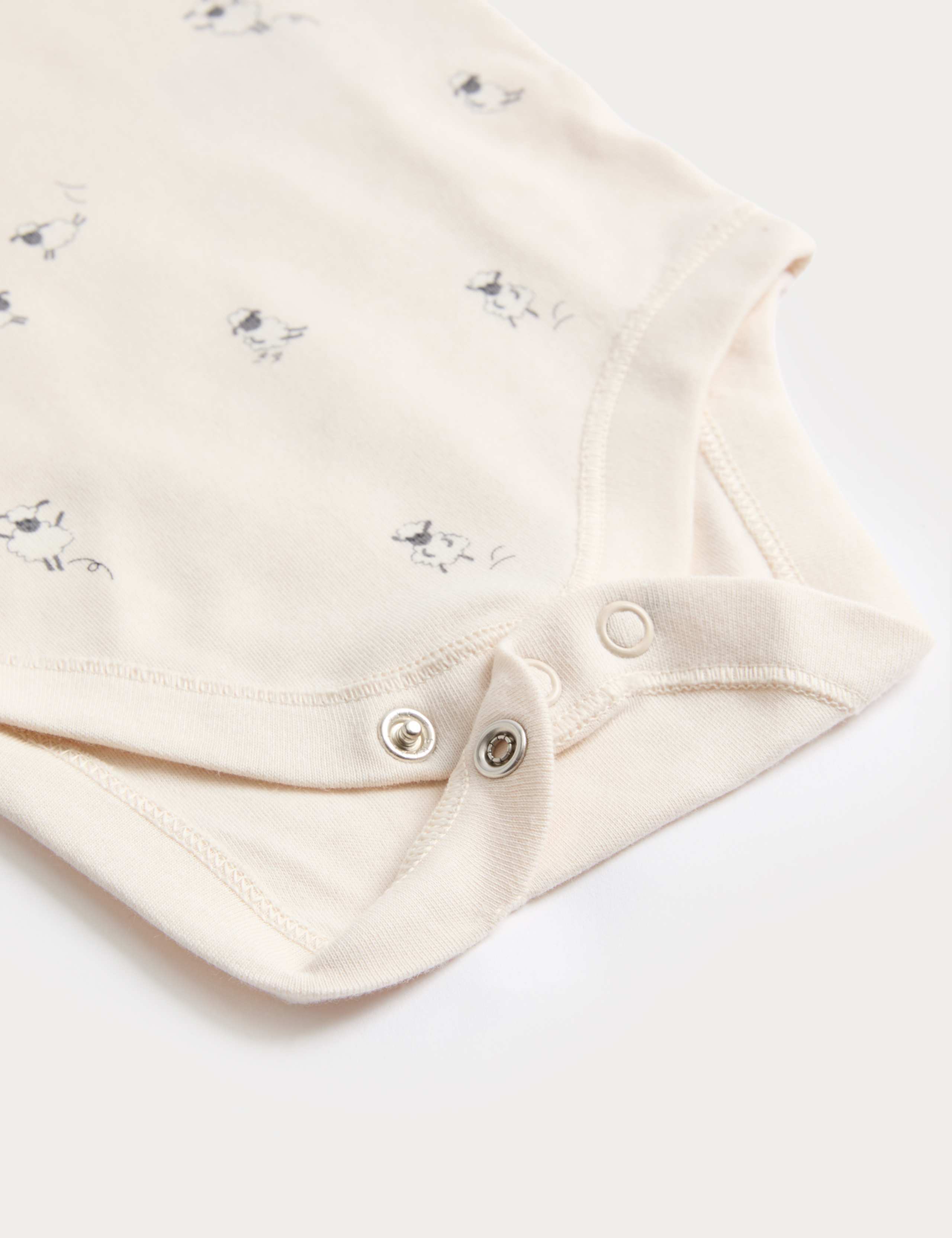 7 Pack Pure Cotton Sheep Bodysuits (5lbs-3 Yrs) 3 of 3