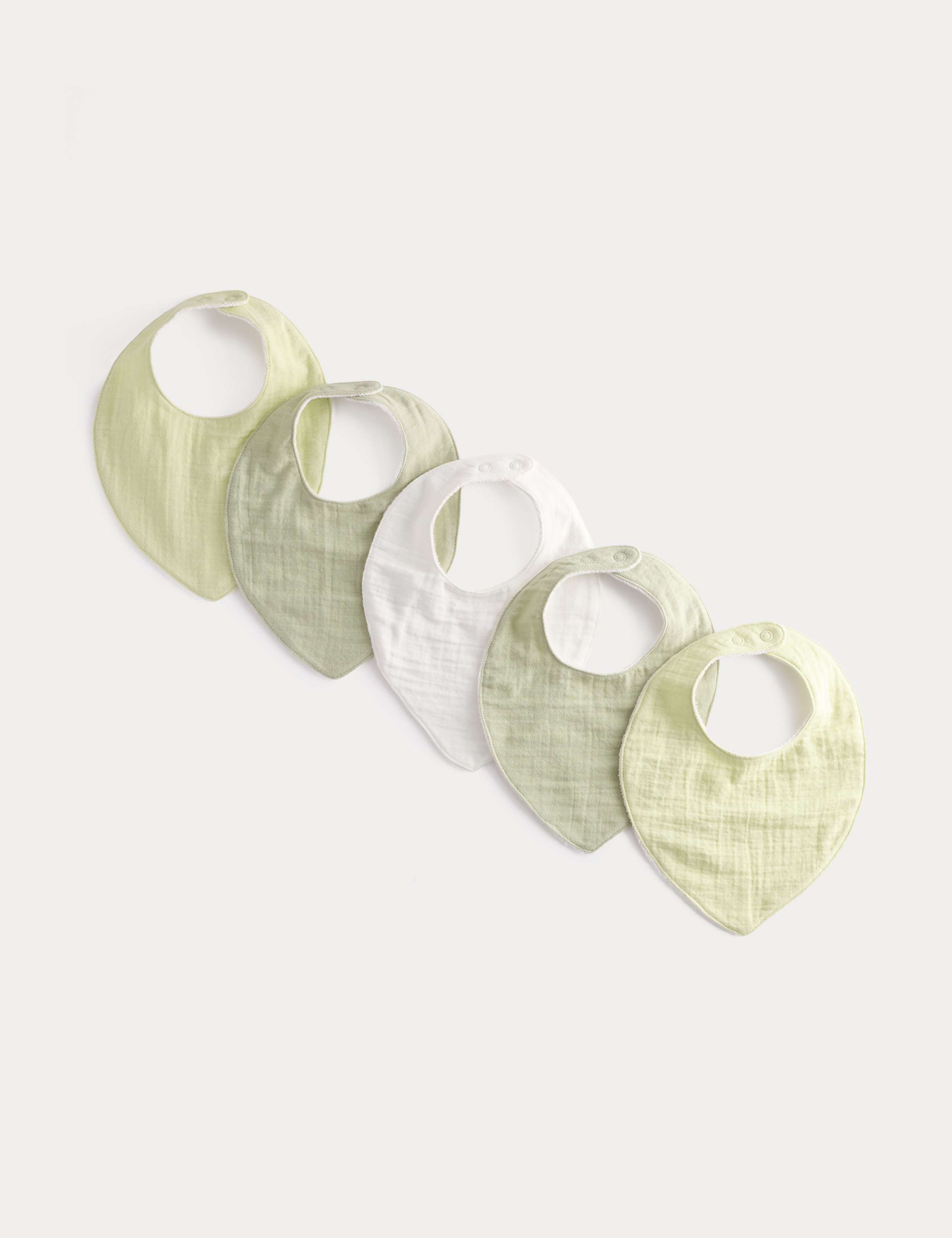 3 Pack Pure Cotton Bibs 1 of 2