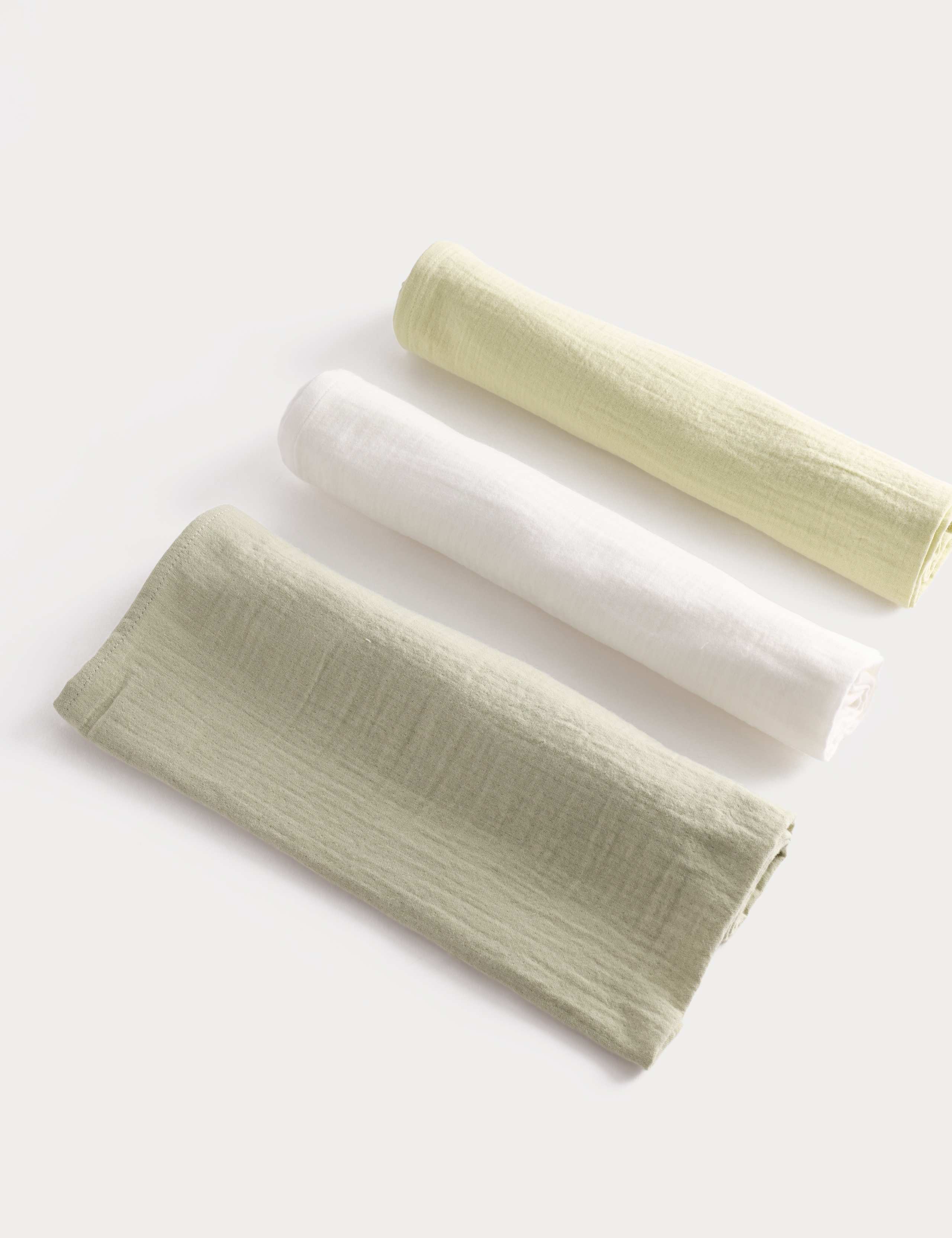 3 Pack Pure Cotton Muslins 1 of 2