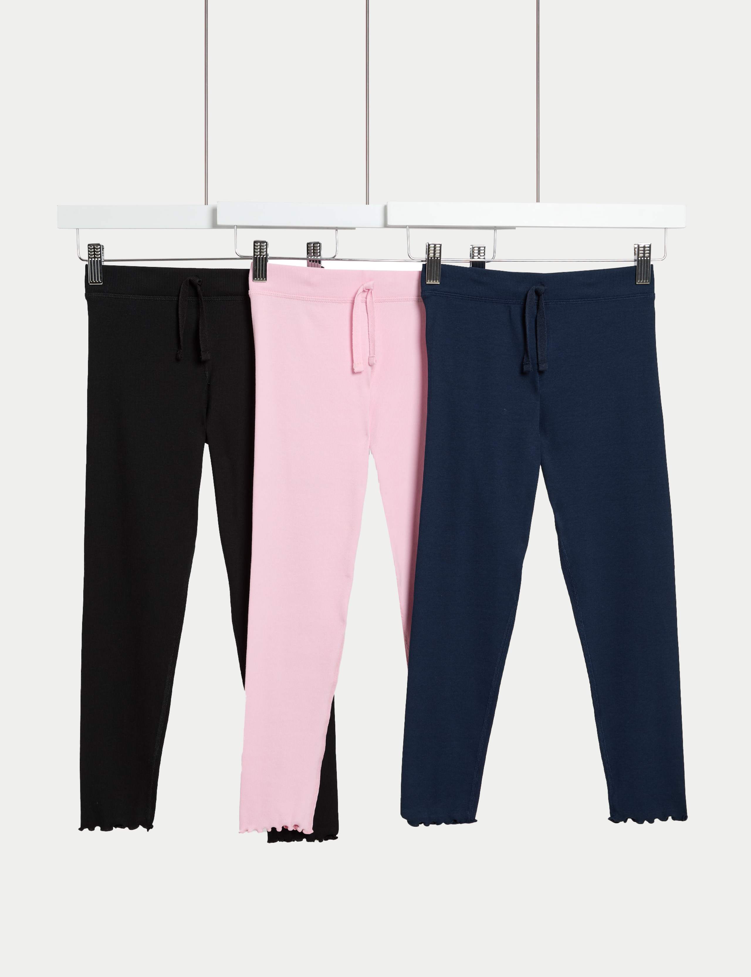 3 Pack Adaptive Cotton Rich Leggings (2-16 Yrs) 1 of 1