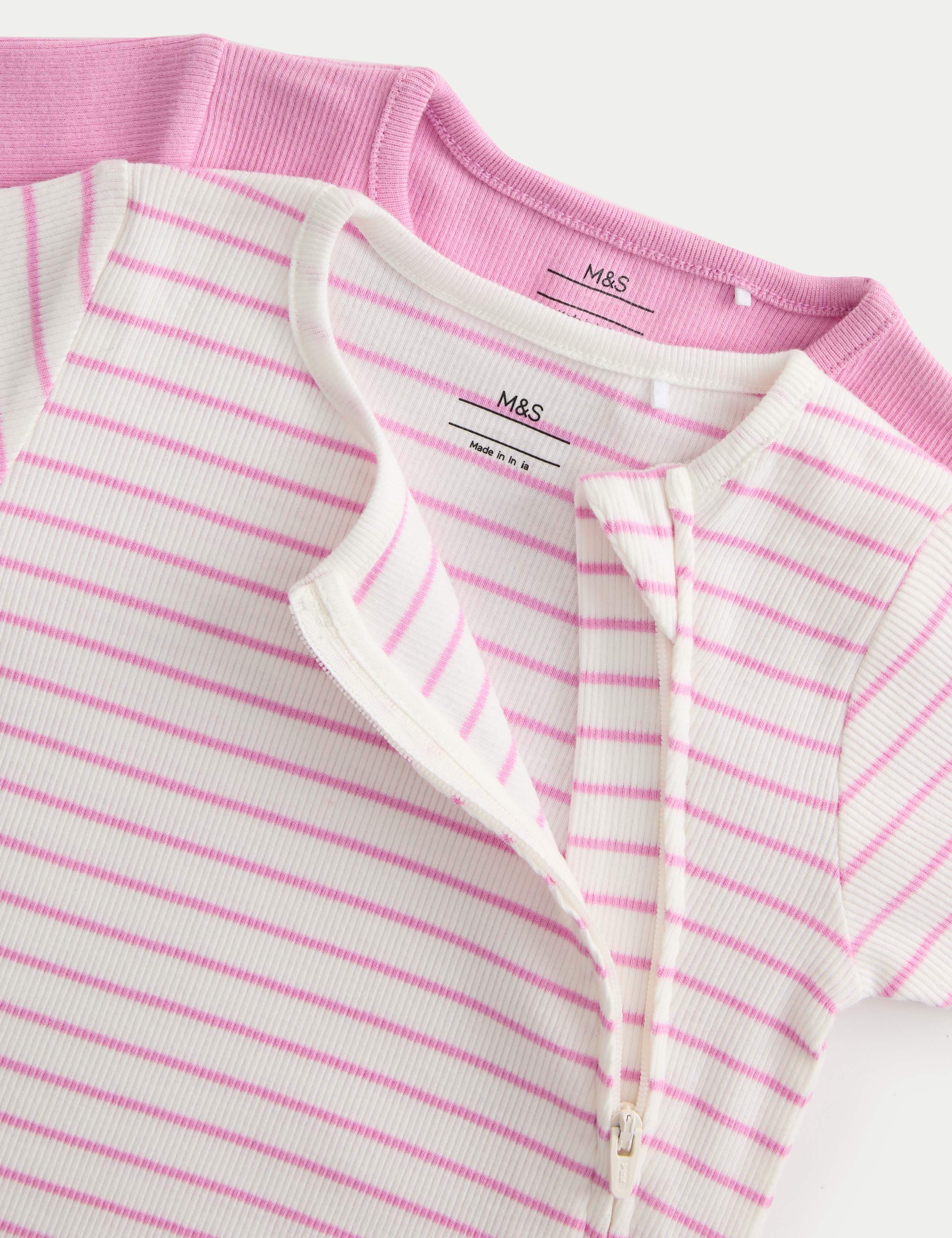 3 Pack Cotton Rich Rompers (0 Months-3 Years) 2 of 2