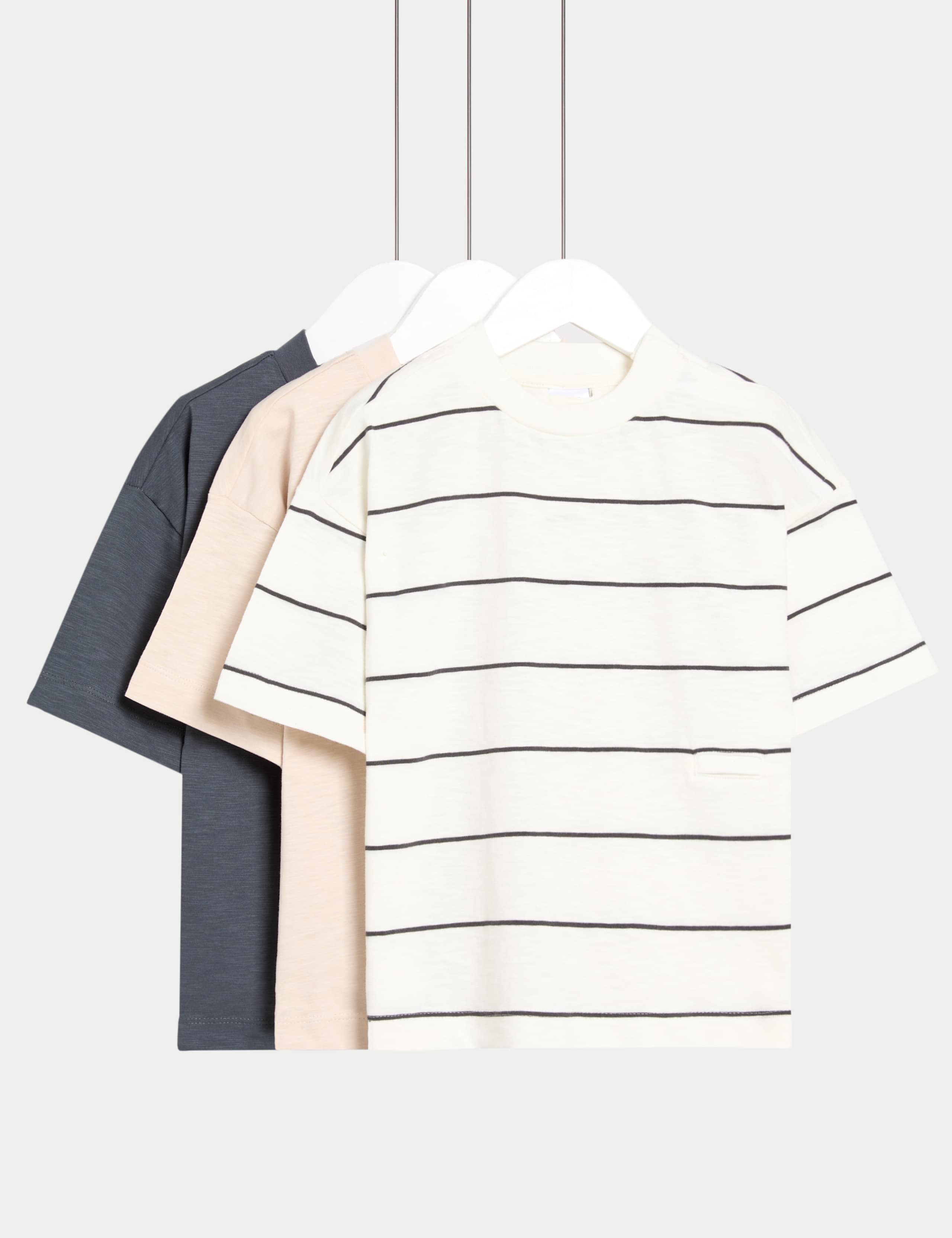 3 Pack Adaptive Pure Cotton T-Shirts (2-16 Yrs) 1 of 3