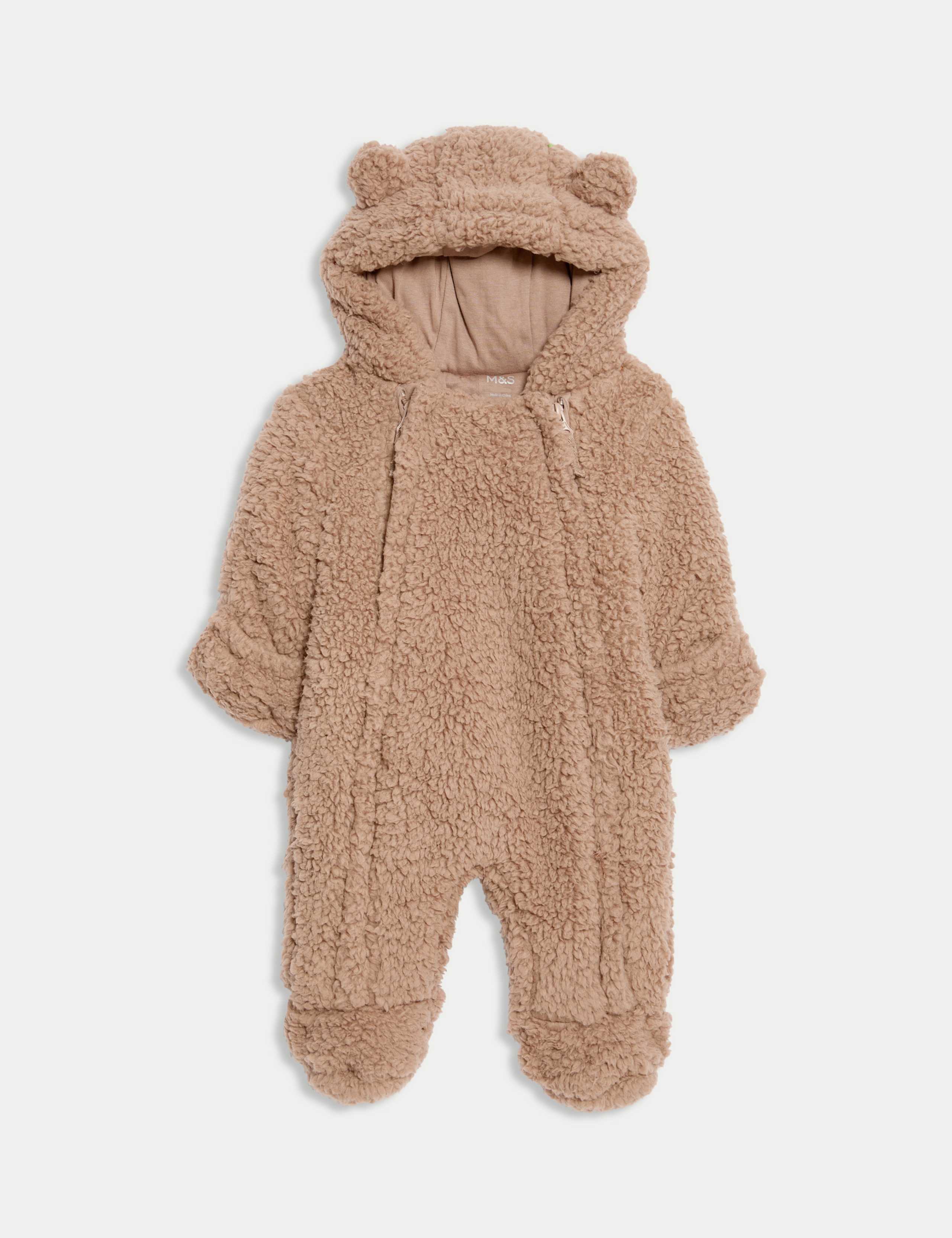 Borg Zip Pramsuit (0-12 Mths) 1 of 4