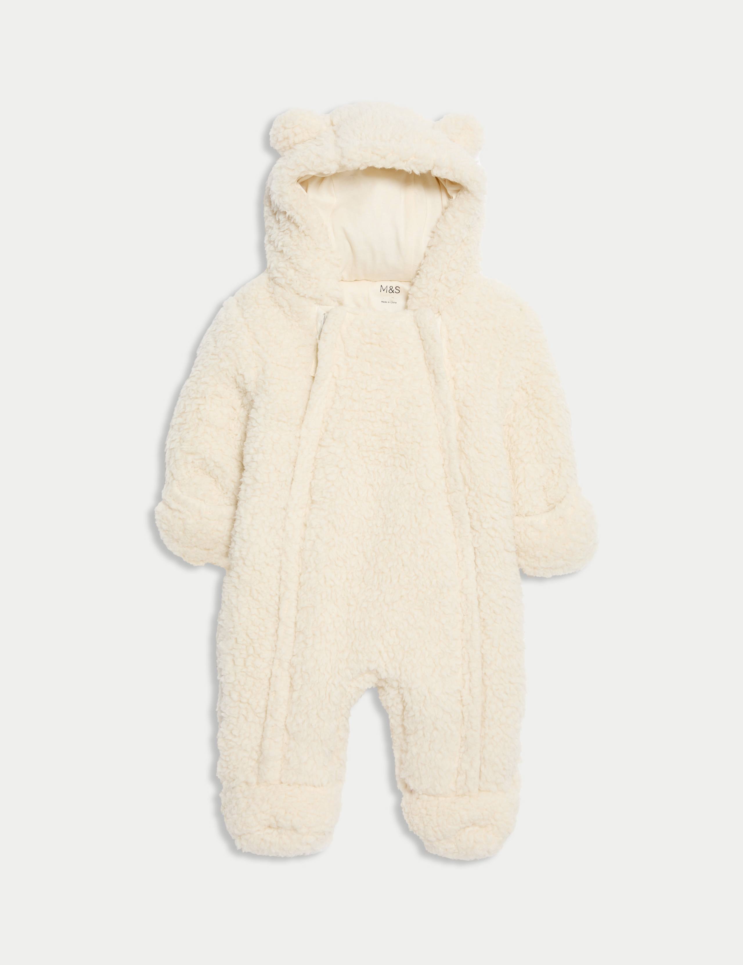 Borg Zip Pramsuit (0-12 Mths) 1 of 4