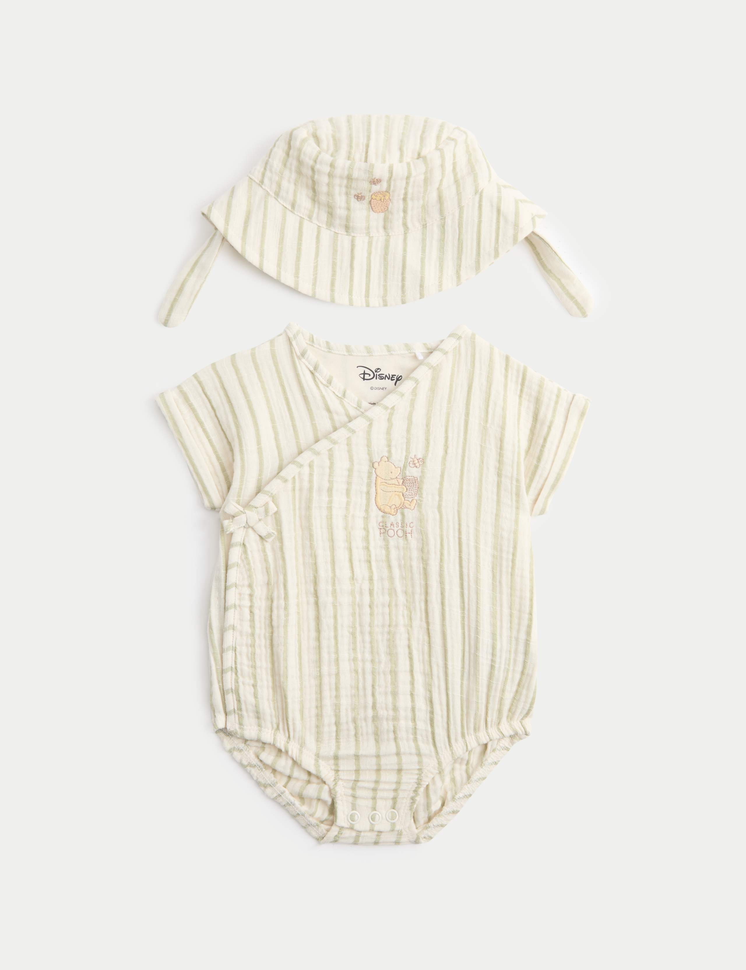 2 Piece Winnie the Pooh™ Bodysuit with Hat (7lbs-12 Mths) 1 of 3