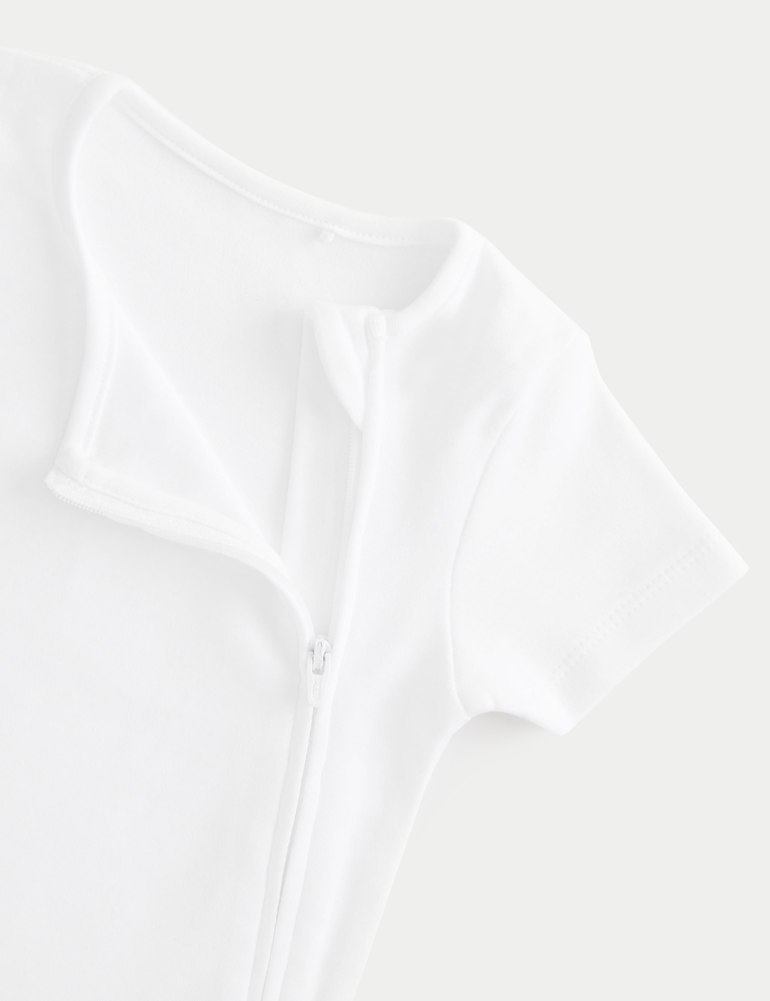 3 Pack Pure Cotton White Rompers (0-3 Yrs) 2 of 2