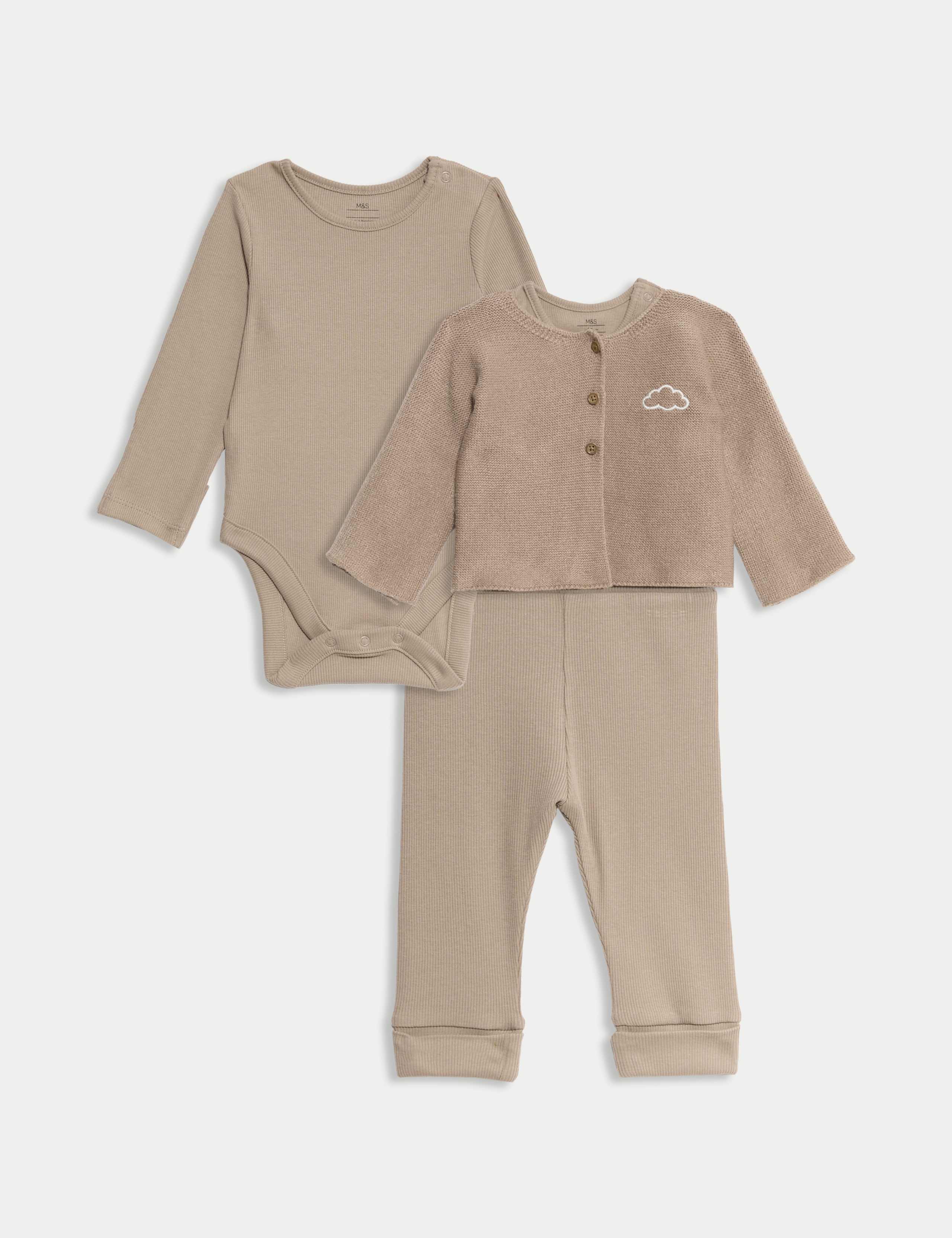 3pc Cotton Rich Outfit (7lbs-12 Mths) 2 of 8
