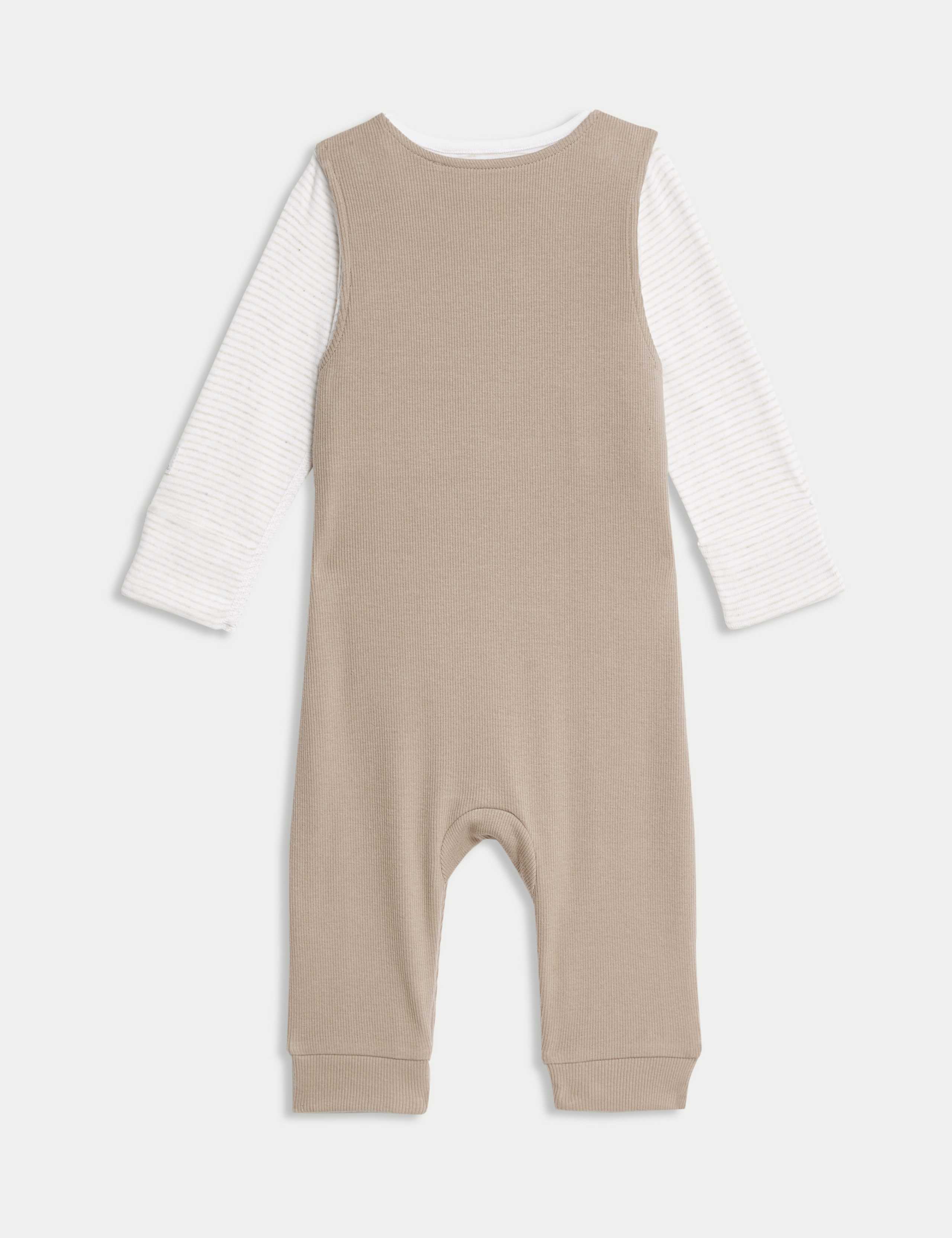 2pc Pure Cotton Dungaree Outfit (0-12 Mths) 2 of 7