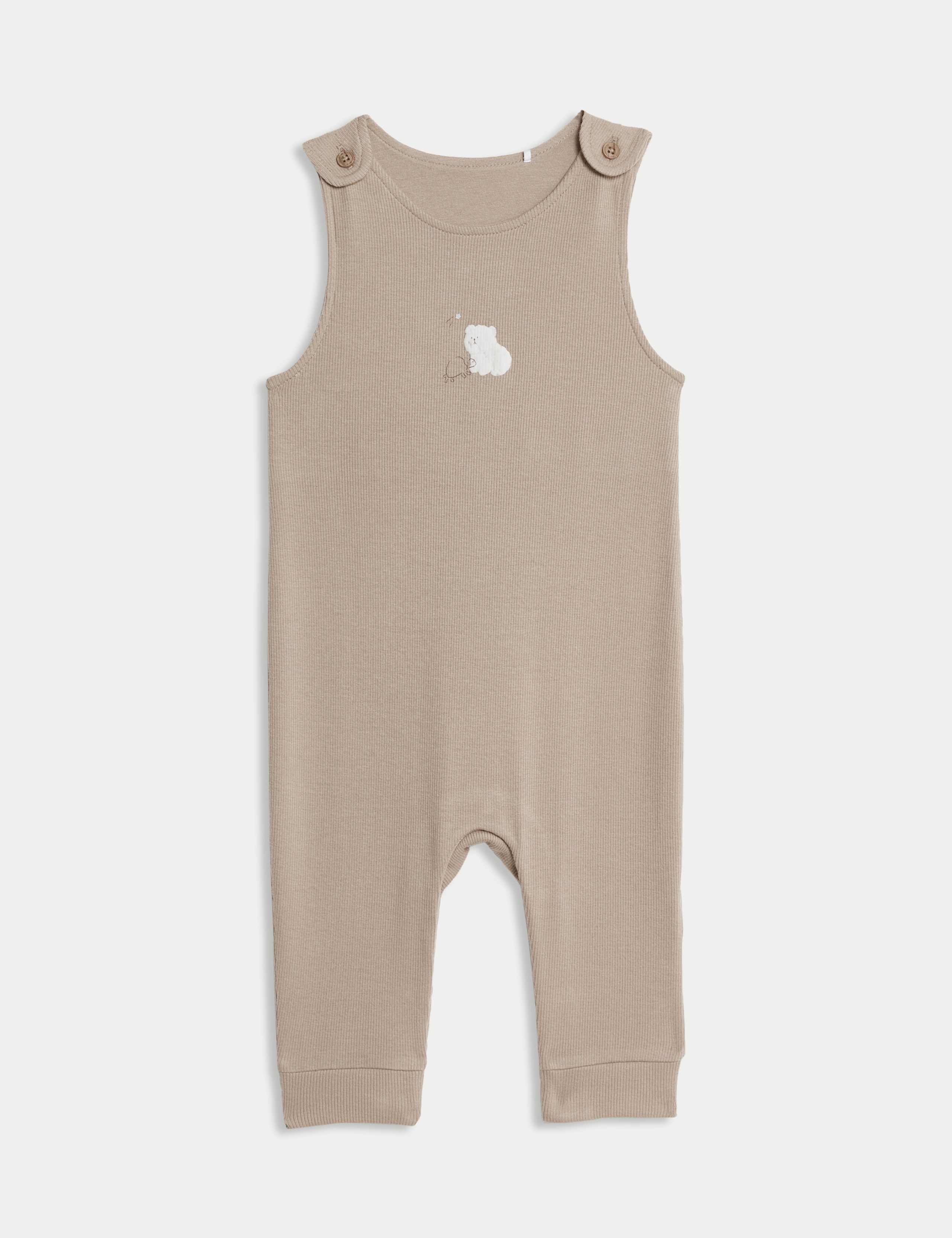 2pc Pure Cotton Dungaree Outfit (0-12 Mths) 3 of 7