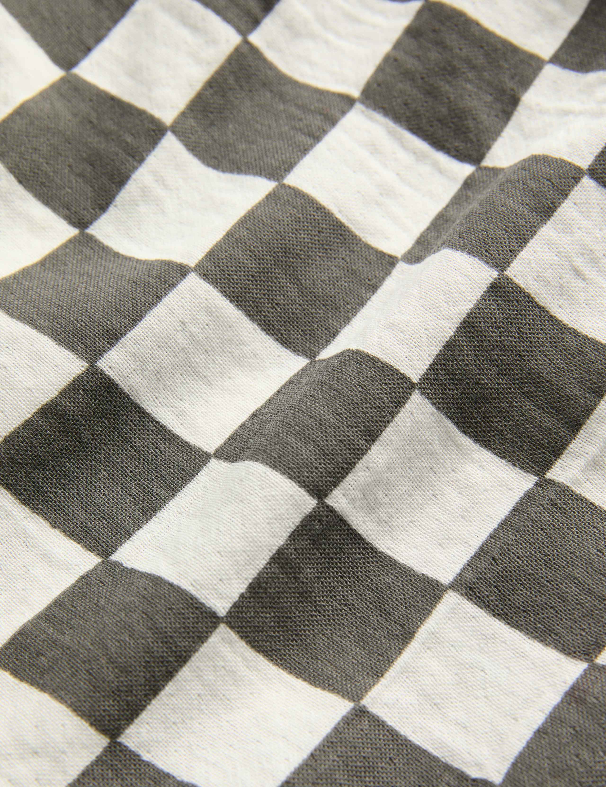 3pk Pure Cotton Checked Muslin Squares 2 of 2