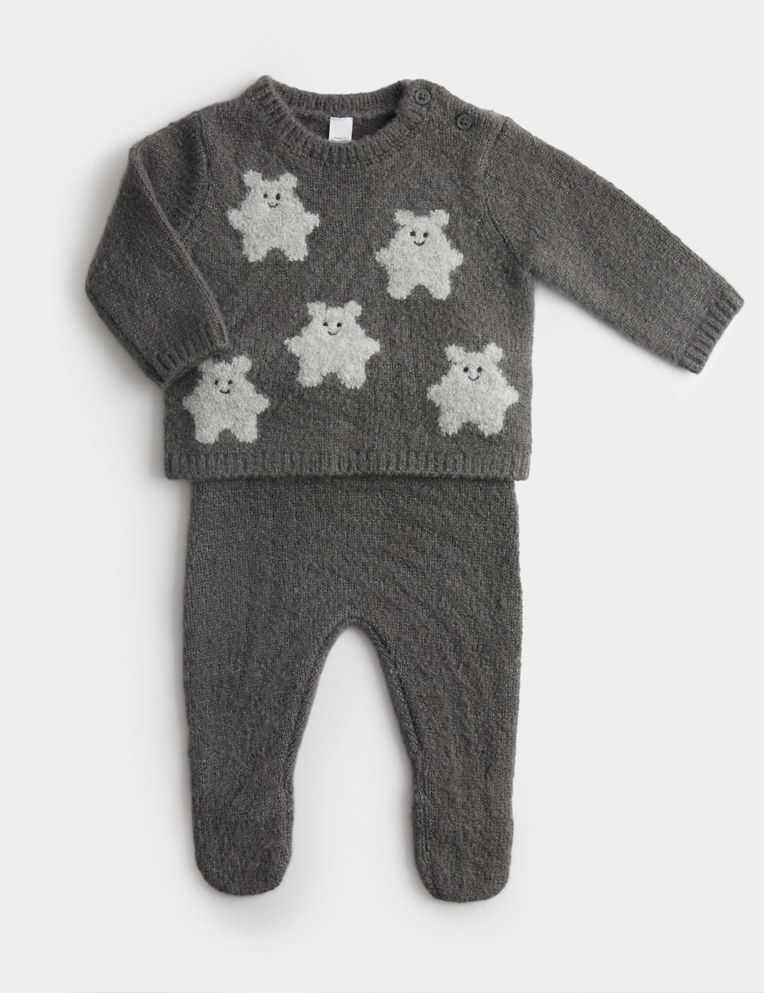 2pc Knitted Intarsia Outfit (0-12 Mths) 1 of 3