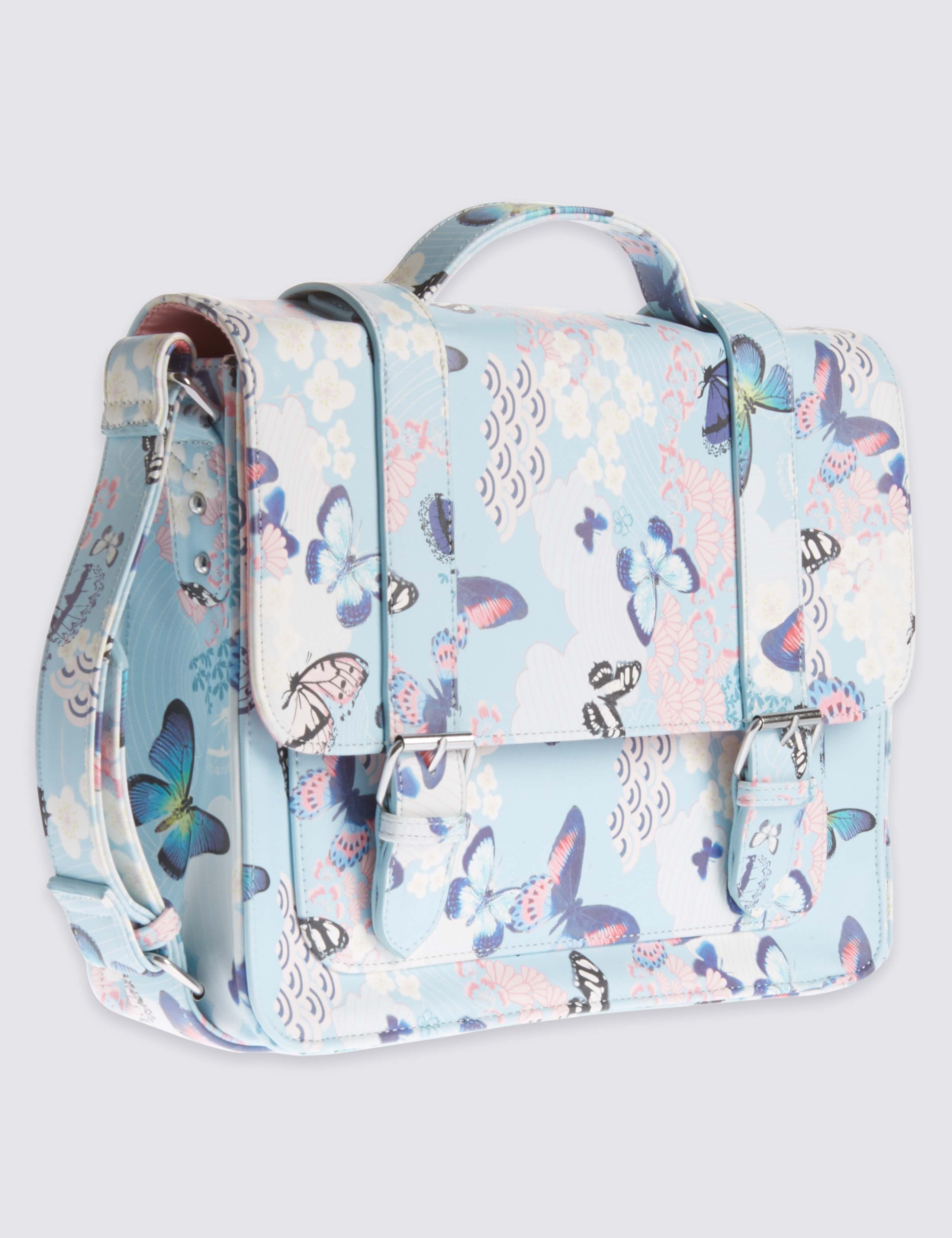 Kids’ Butterfly Print Satchel Bag 2 of 4