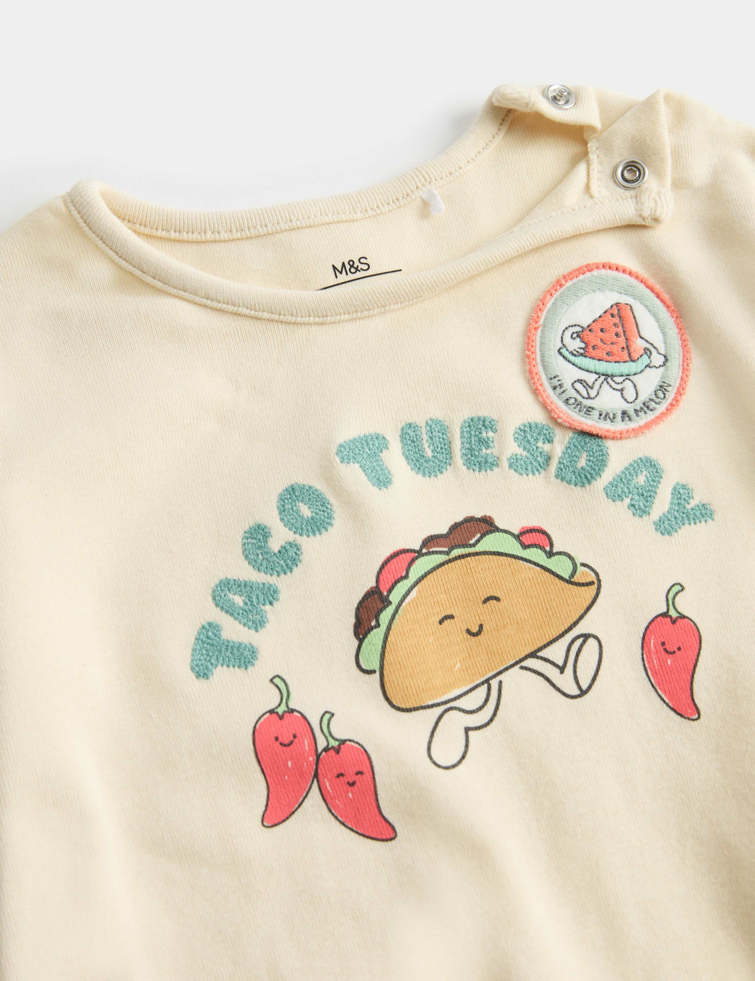 Pure Cotton Taco Tuesday Bodysuit (Newborn - 24 Months) 2 of 3