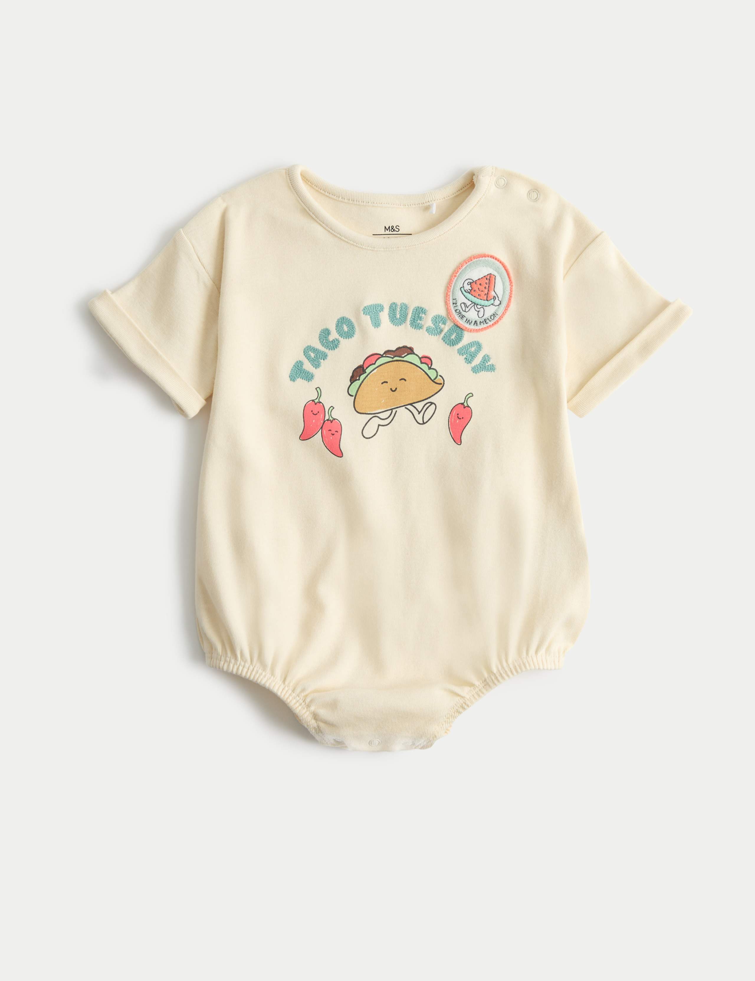 Pure Cotton Taco Tuesday Bodysuit (7lbs- 24 Mths) 2 of 4