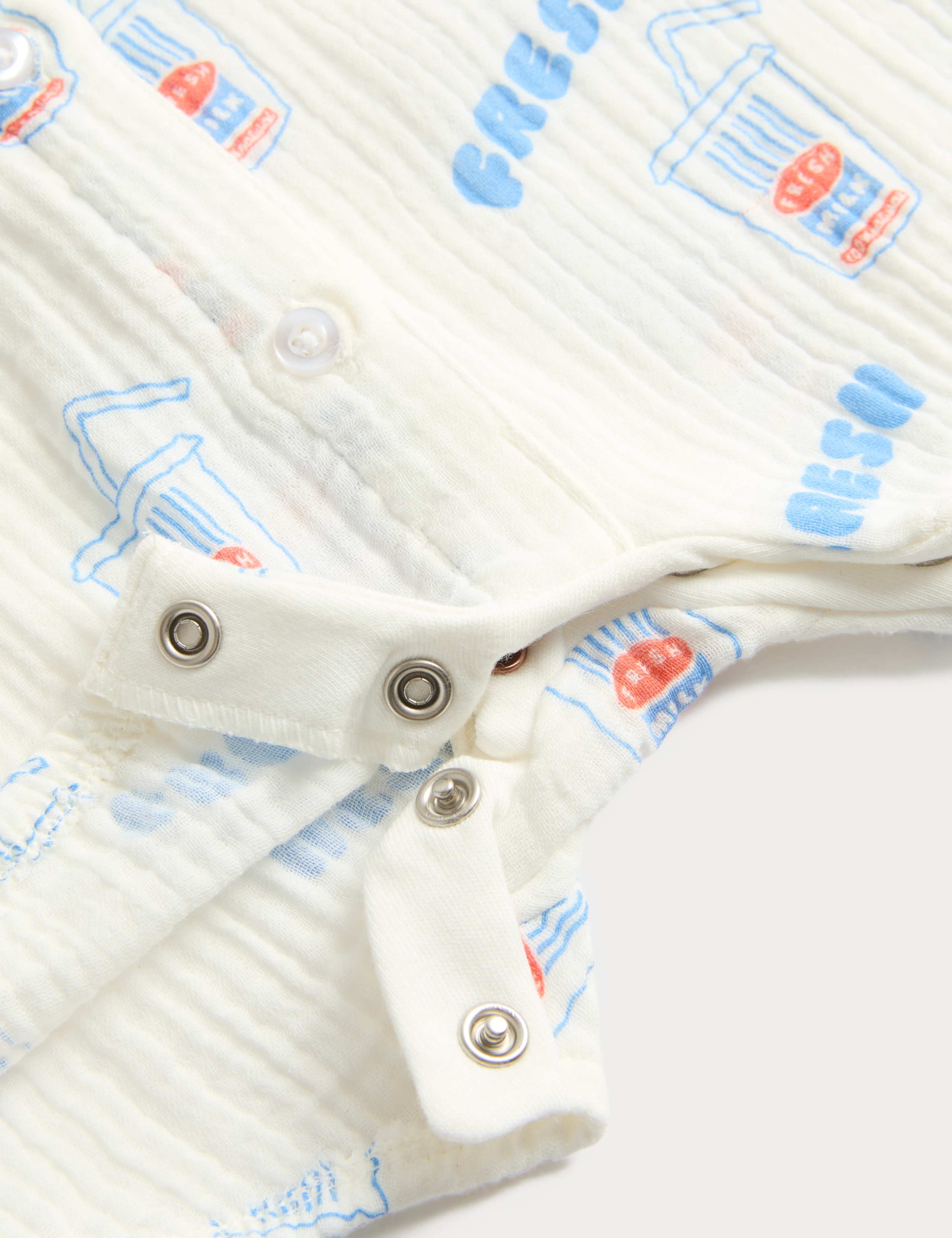 Pure Cotton Milkshake Print Romper (0-2 Yrs) 2 of 2