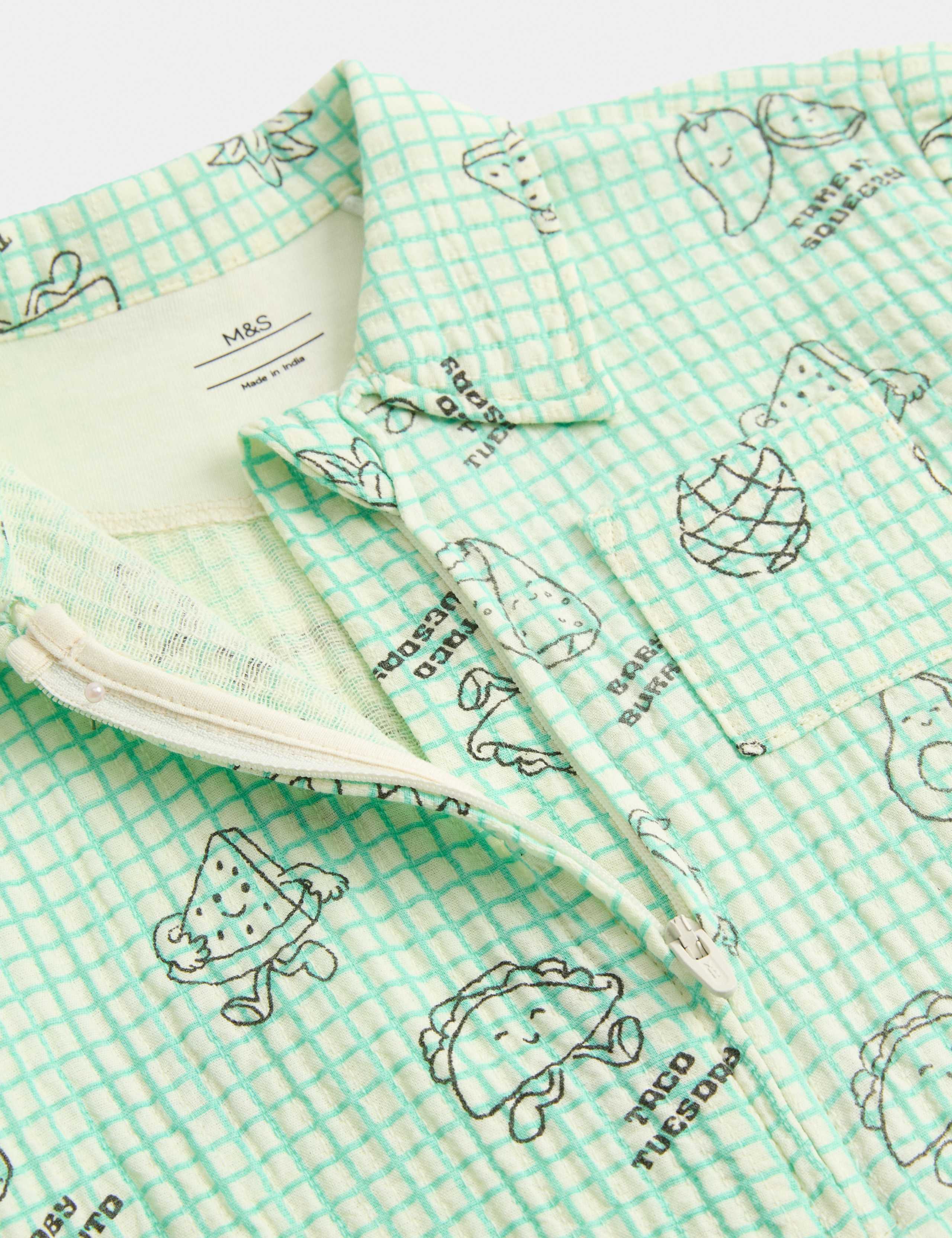 Woven Check Taco Time All in One (0-24 Mths) 2 of 3