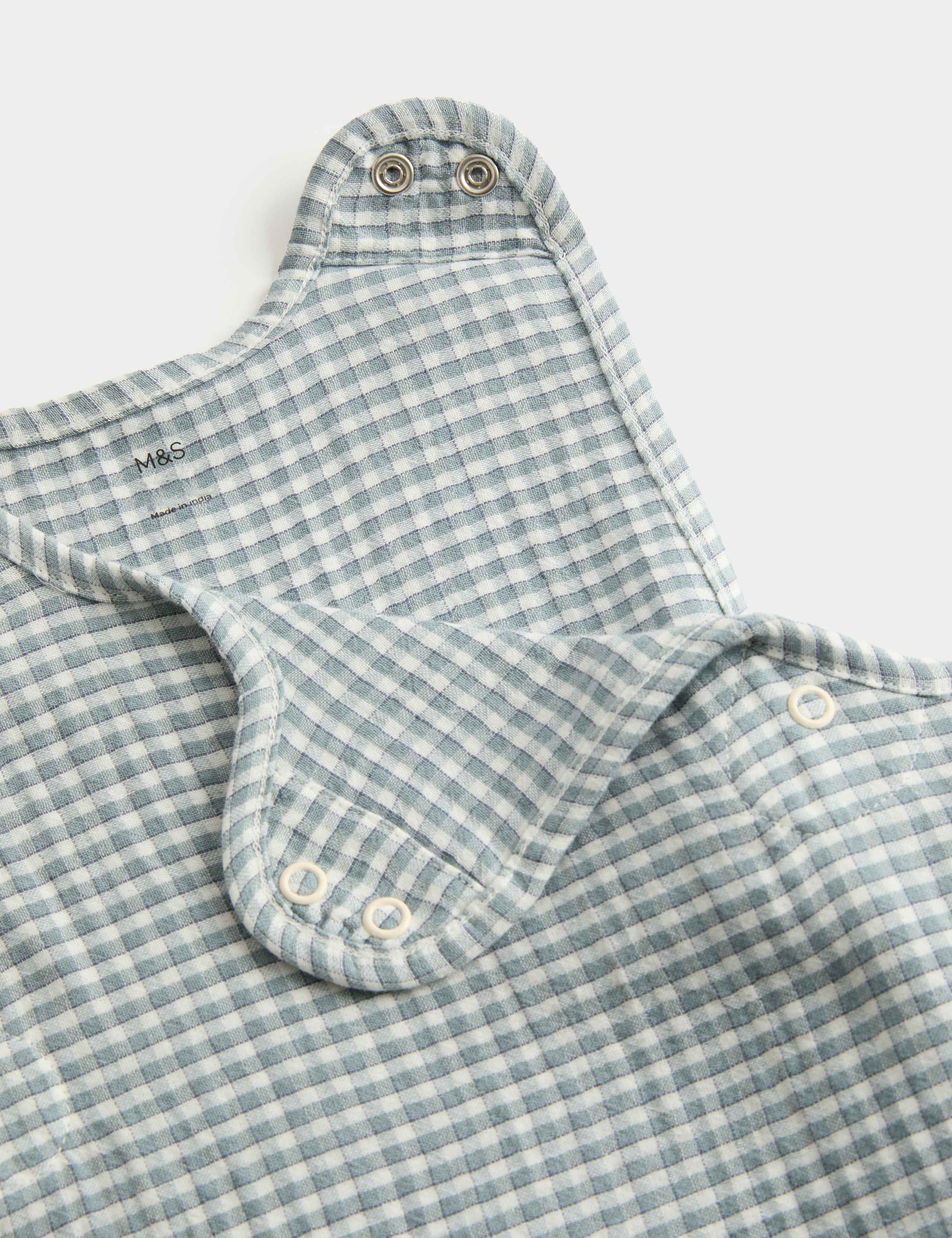 Pure Cotton Gingham 0.5 Tog Sleeping Bag (0-3 Yrs) 2 of 2
