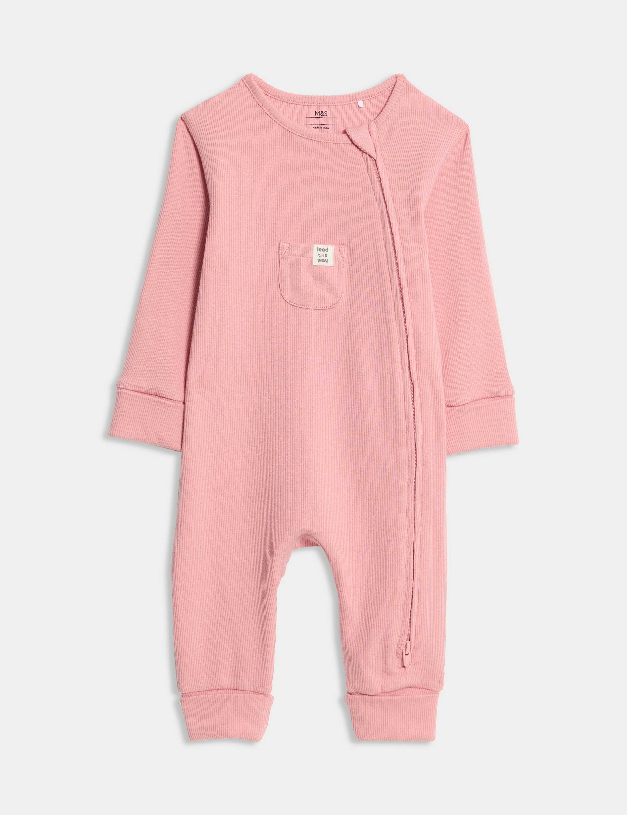 3 Pack Cotton Rich Zip Sleepsuits (6½lbs-3 Yrs) 2 of 6