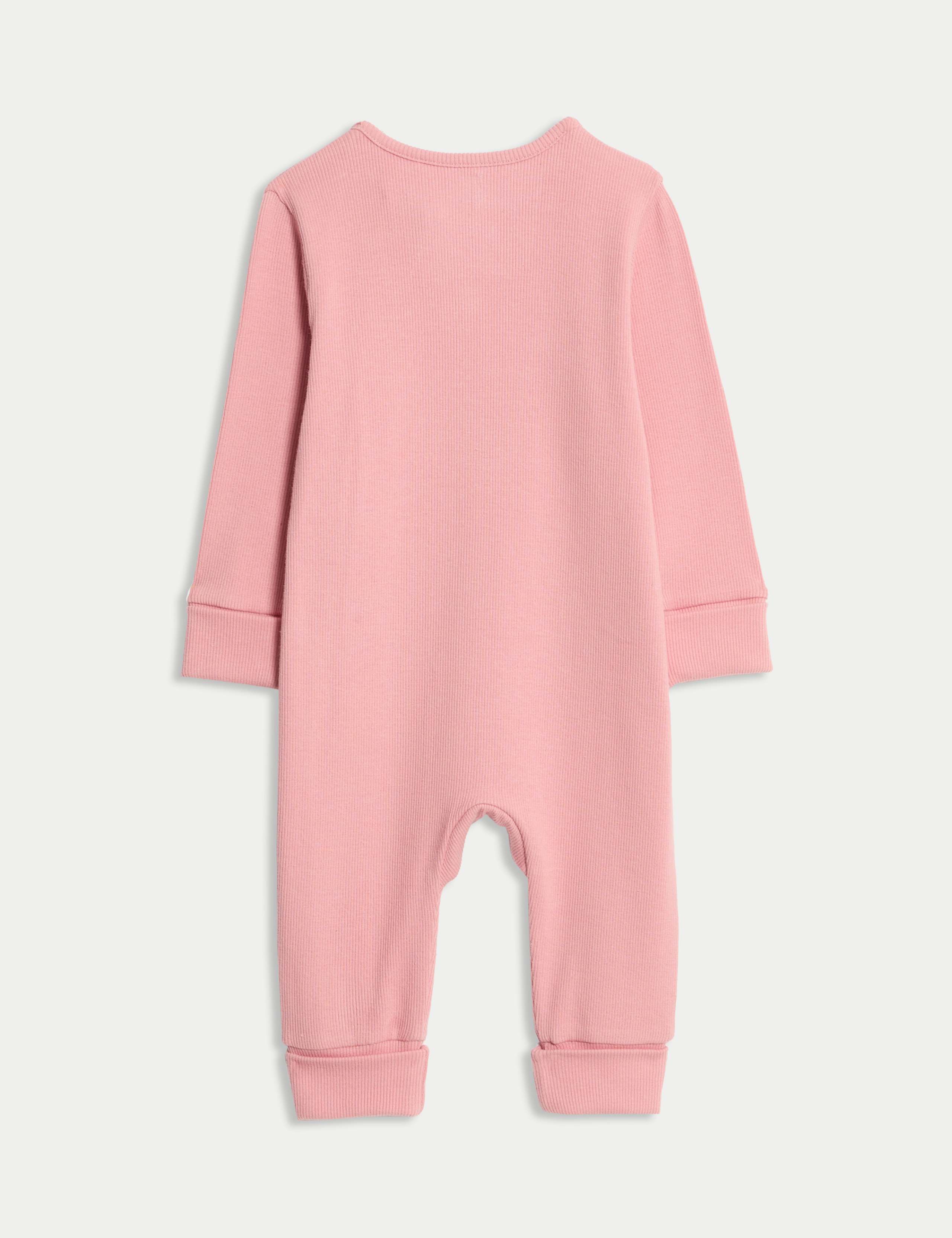 3 Pack Cotton Rich Zip Sleepsuits (6½lbs-3 Yrs) 3 of 6