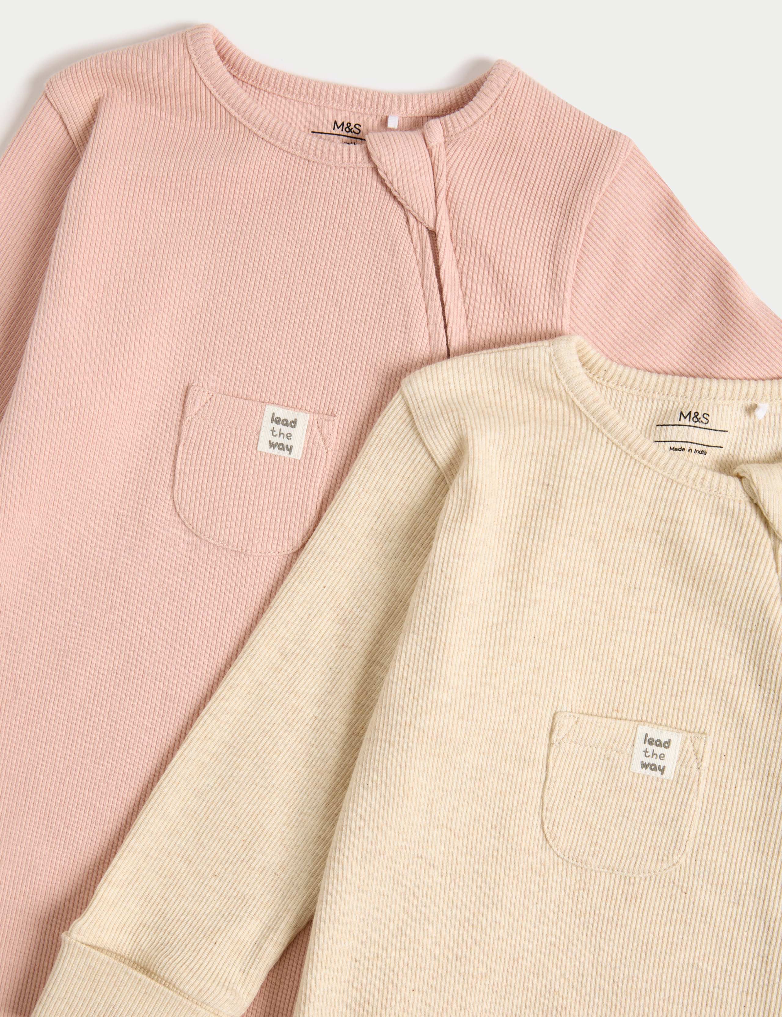 3 Pack Cotton Rich Zip Sleepsuits (6½lbs-3 Yrs) 6 of 6