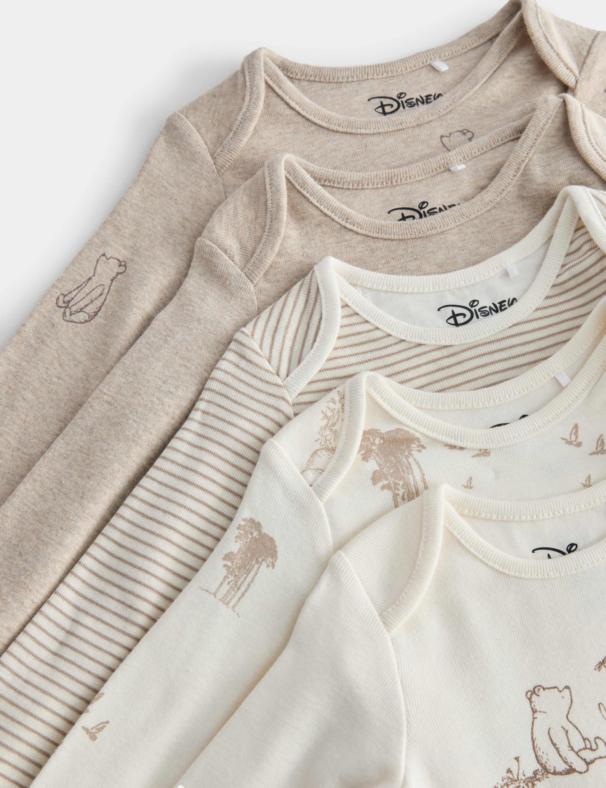 5pk Pure Cotton Winnie the Pooh™ Bodysuits (0-3 Yrs) 2 of 2