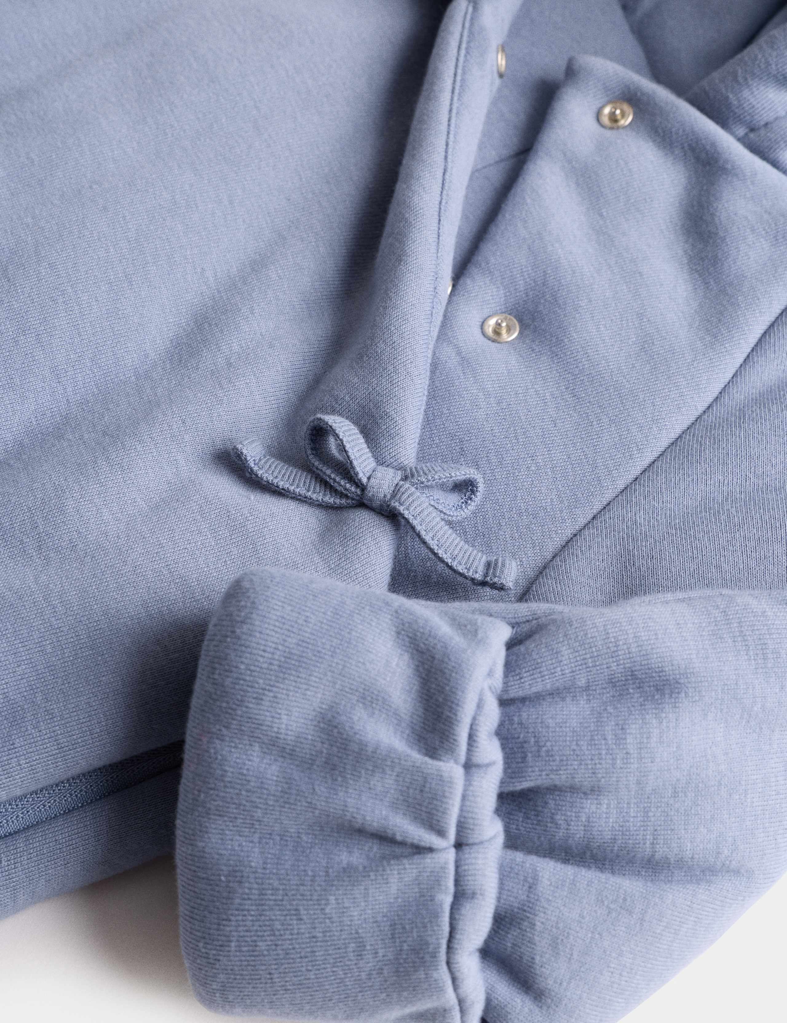 Cotton Rich Hooded Wrap Pramsuit (0-12 Mths) 2 of 3