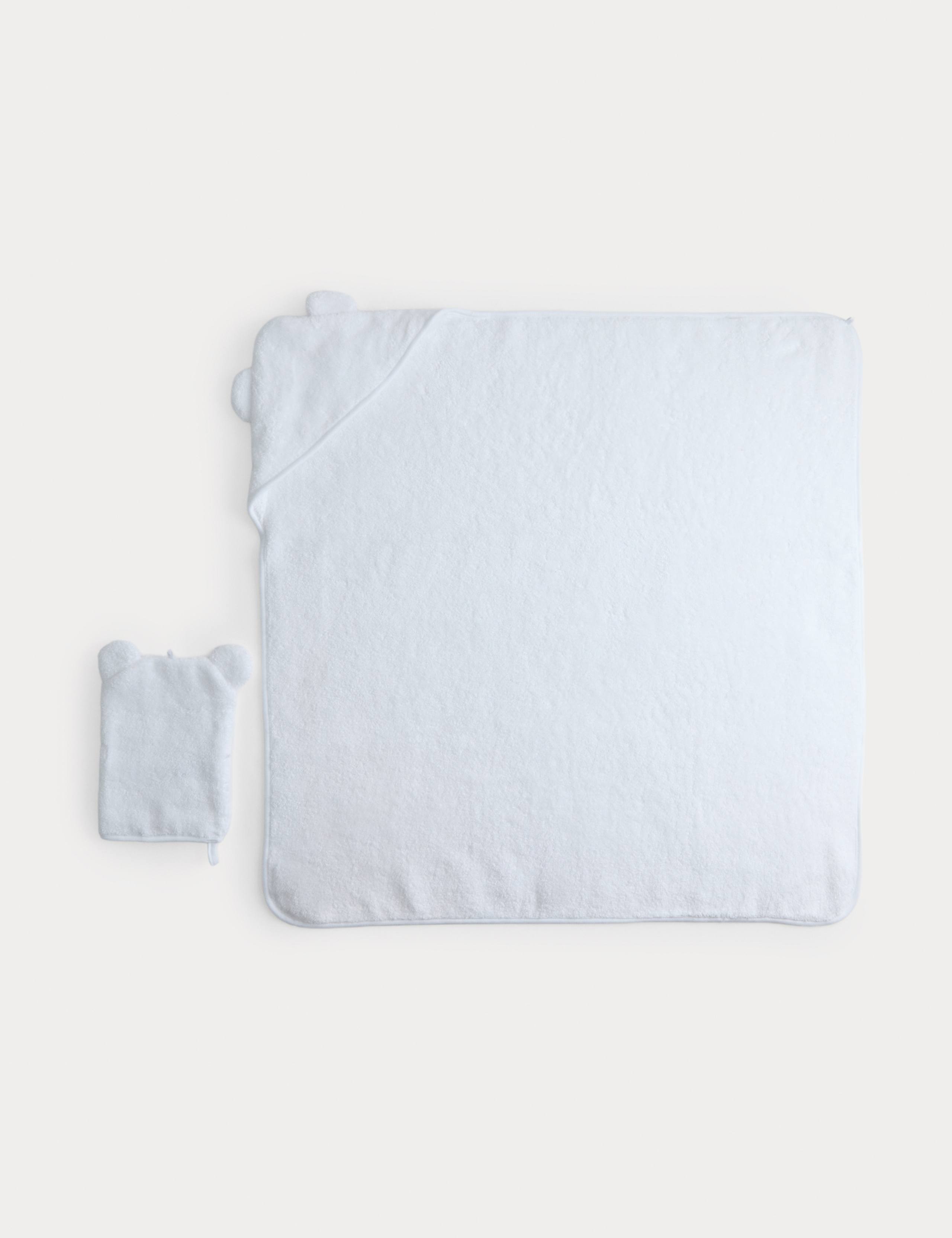 Pure Cotton Hooded Towel With Mitts 2 of 2
