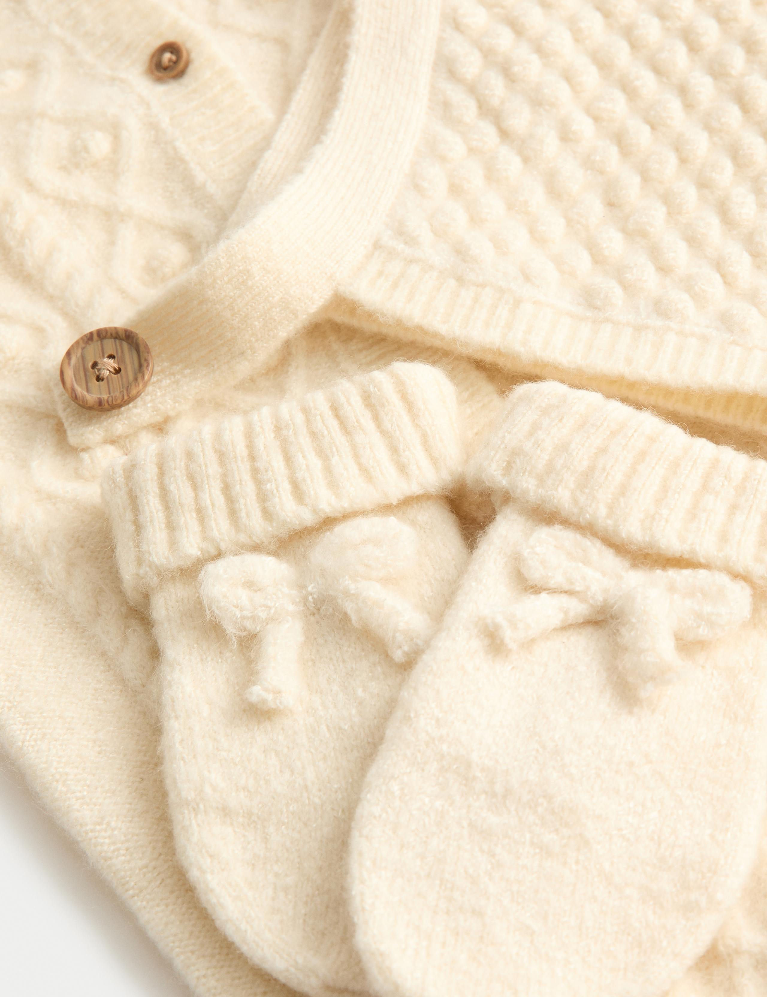 3pc Knitted All In One Set (7lbs-12 Mths) 2 of 3