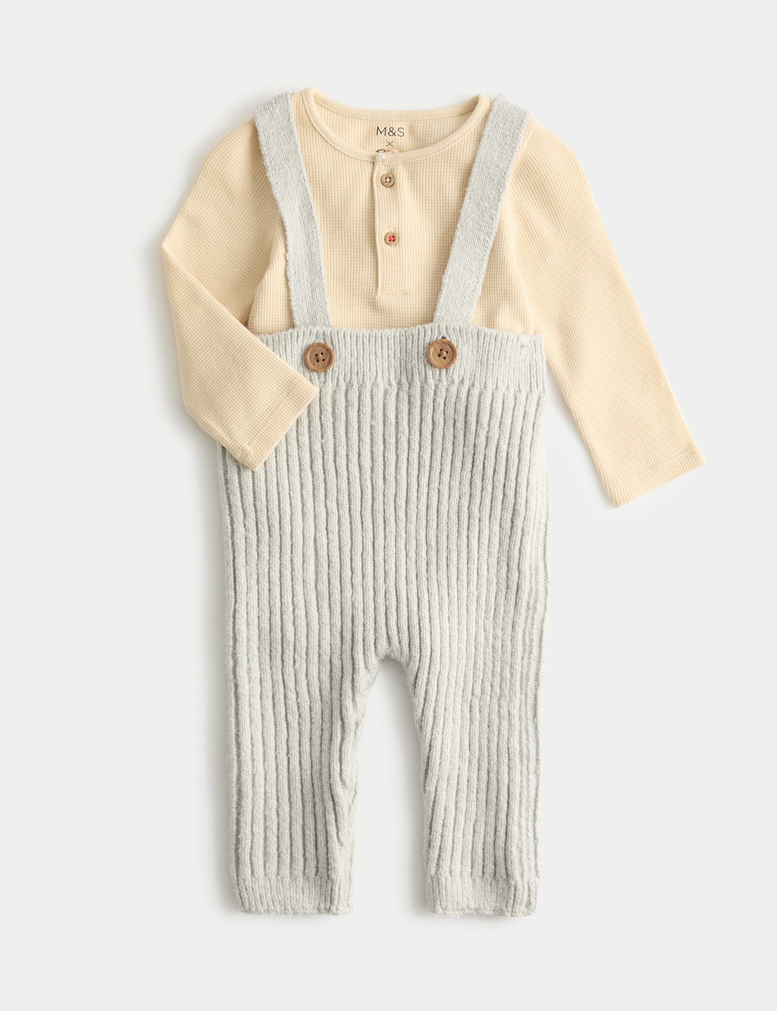 2pc Cotton Blend Knitted Outfit (7lbs-12 Mths) 1 of 3