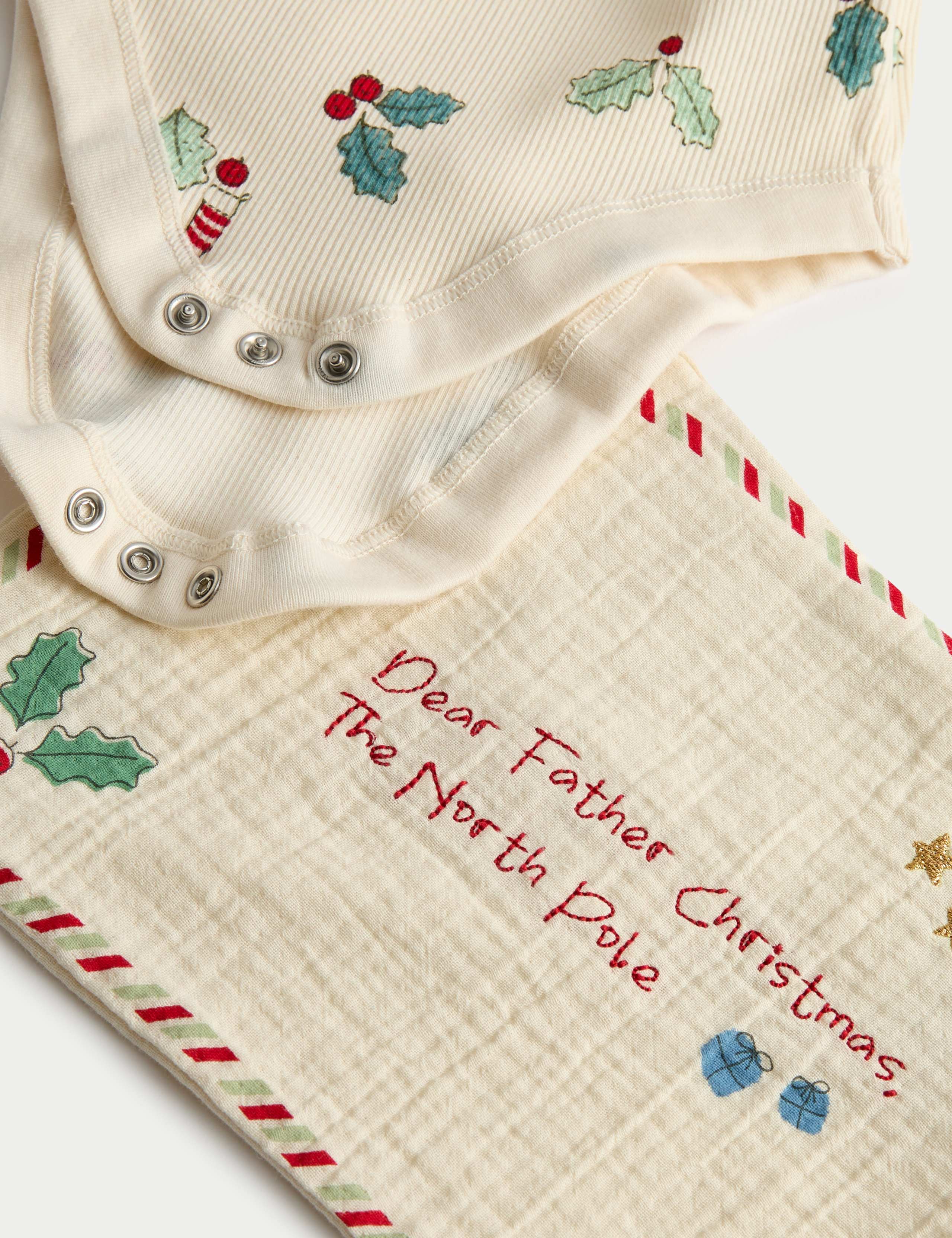 3 Piece Cotton Rich Holly Outfit with Envelope Pouch (Newborn - 12 Months) 2 of 3