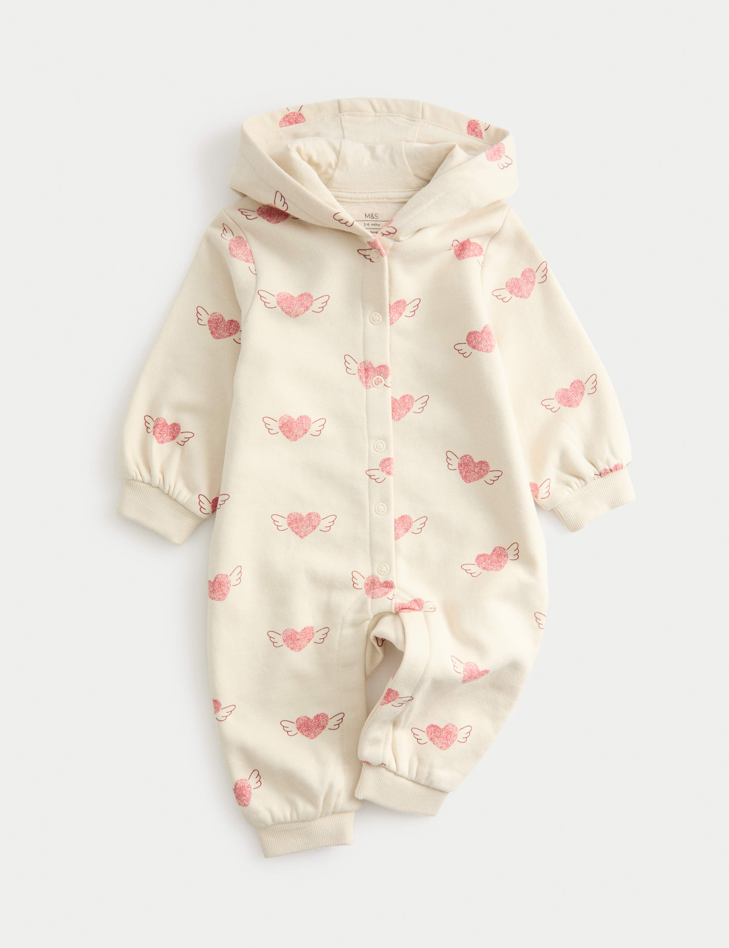 Cotton Rich Hooded All in One (0-3 Yrs) 1 of 2