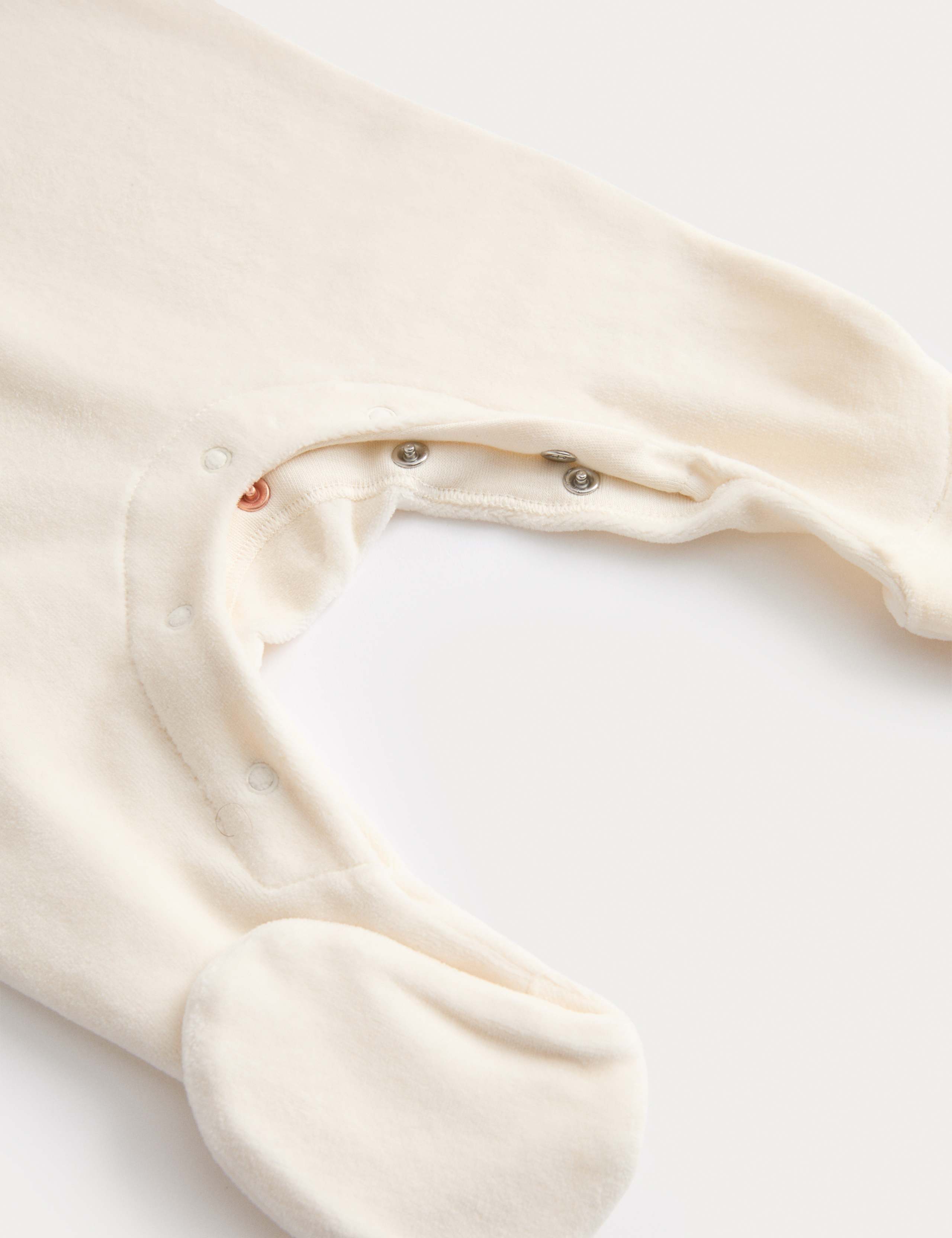 Cotton Rich Velour Sleepsuit (0-12 Mths) 2 of 4