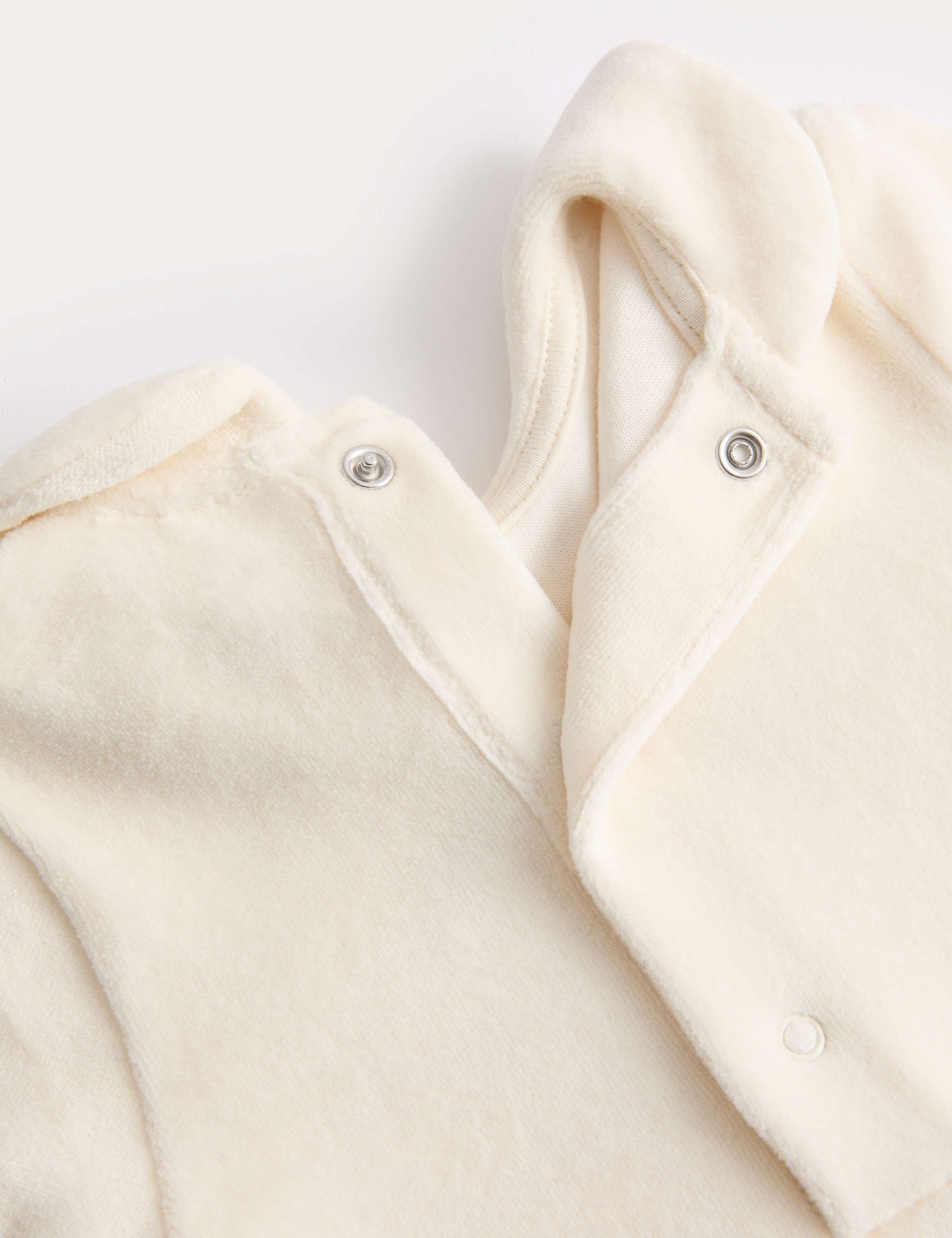 Cotton Rich Velour Sleepsuit (0-12 Mths) 3 of 4