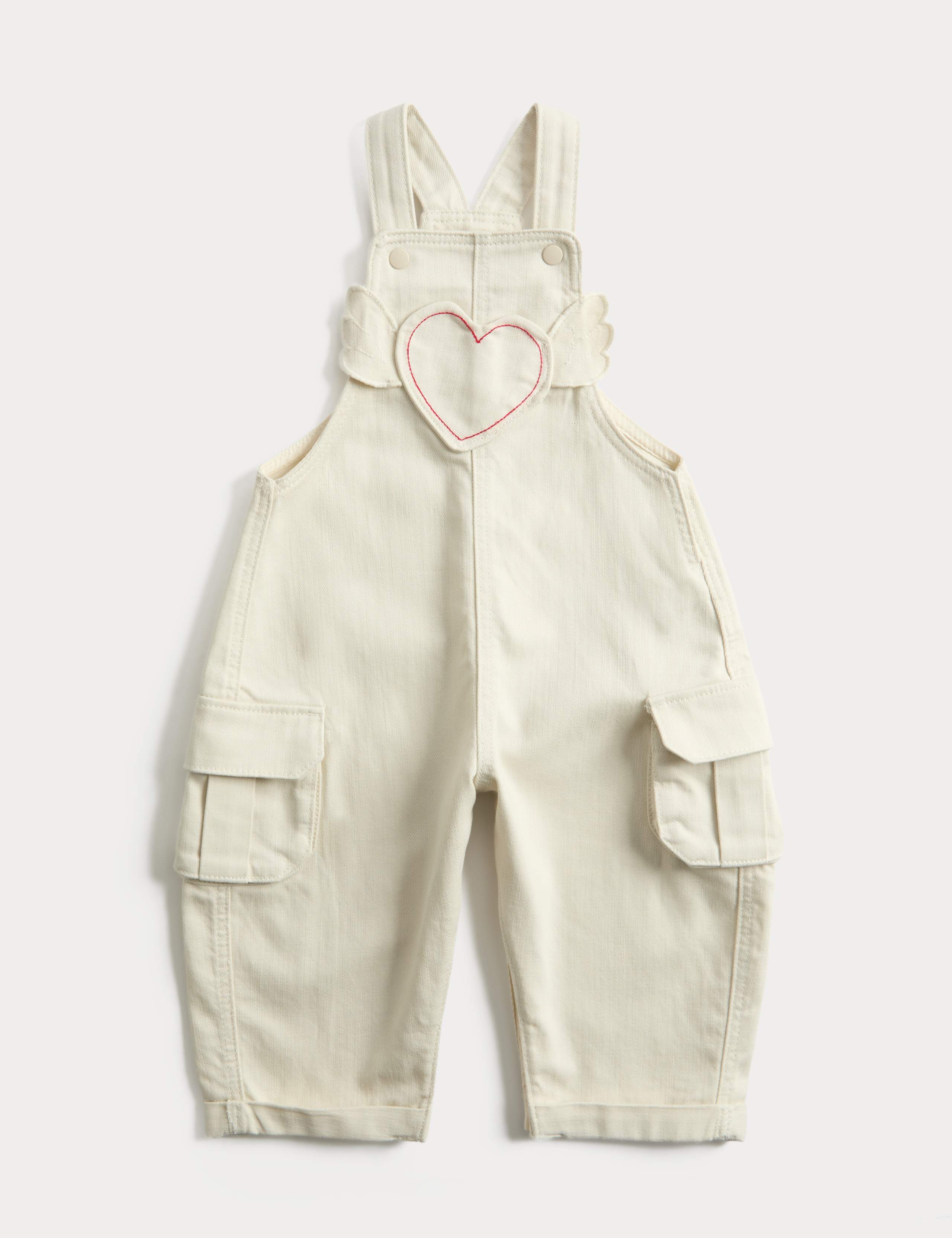 Cotton Rich Twill Dungarees (0-3 Yrs) 2 of 5