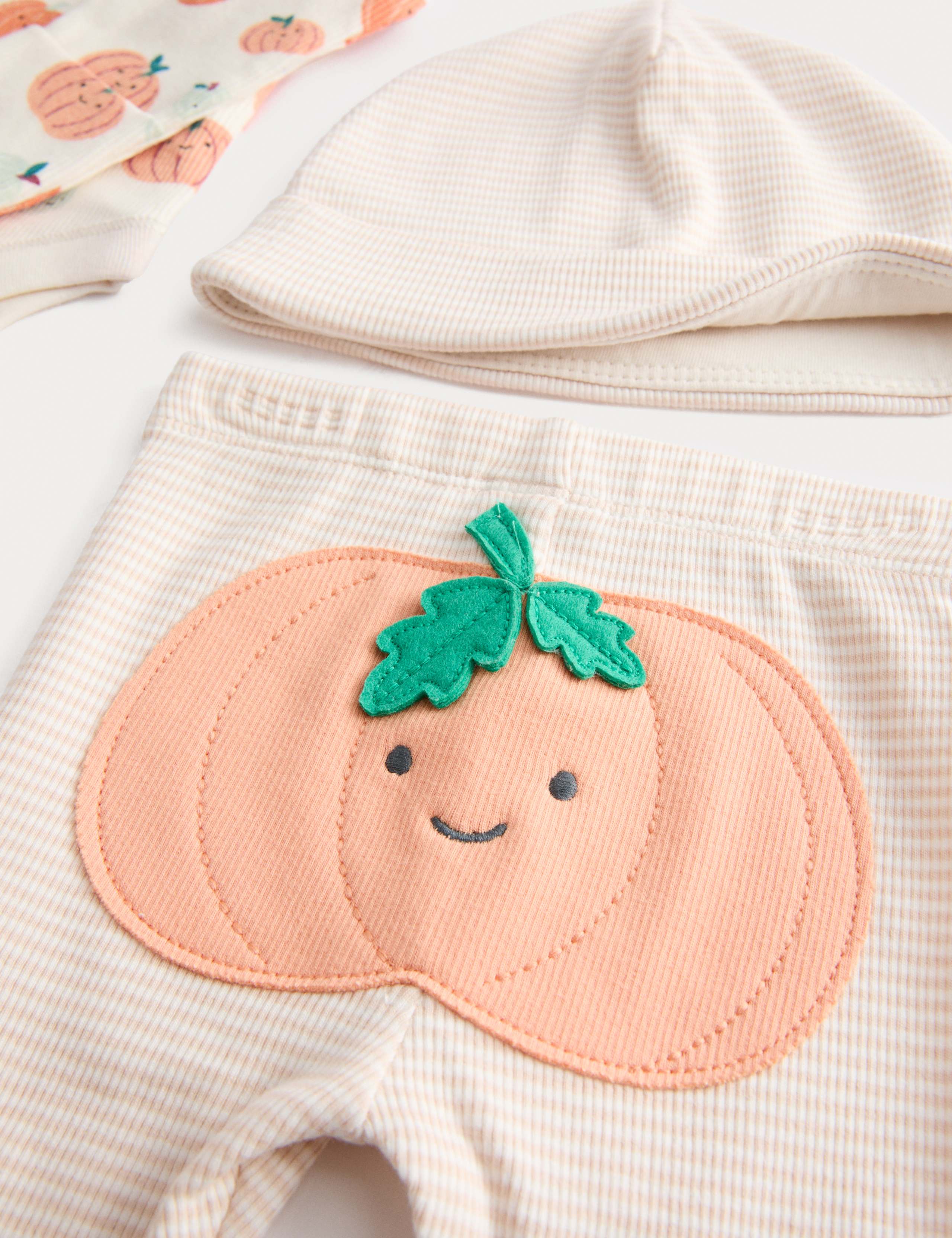 3pc Cotton Rich Halloween Pumpkin Outfit (7lbs-24 Mths) 3 of 3