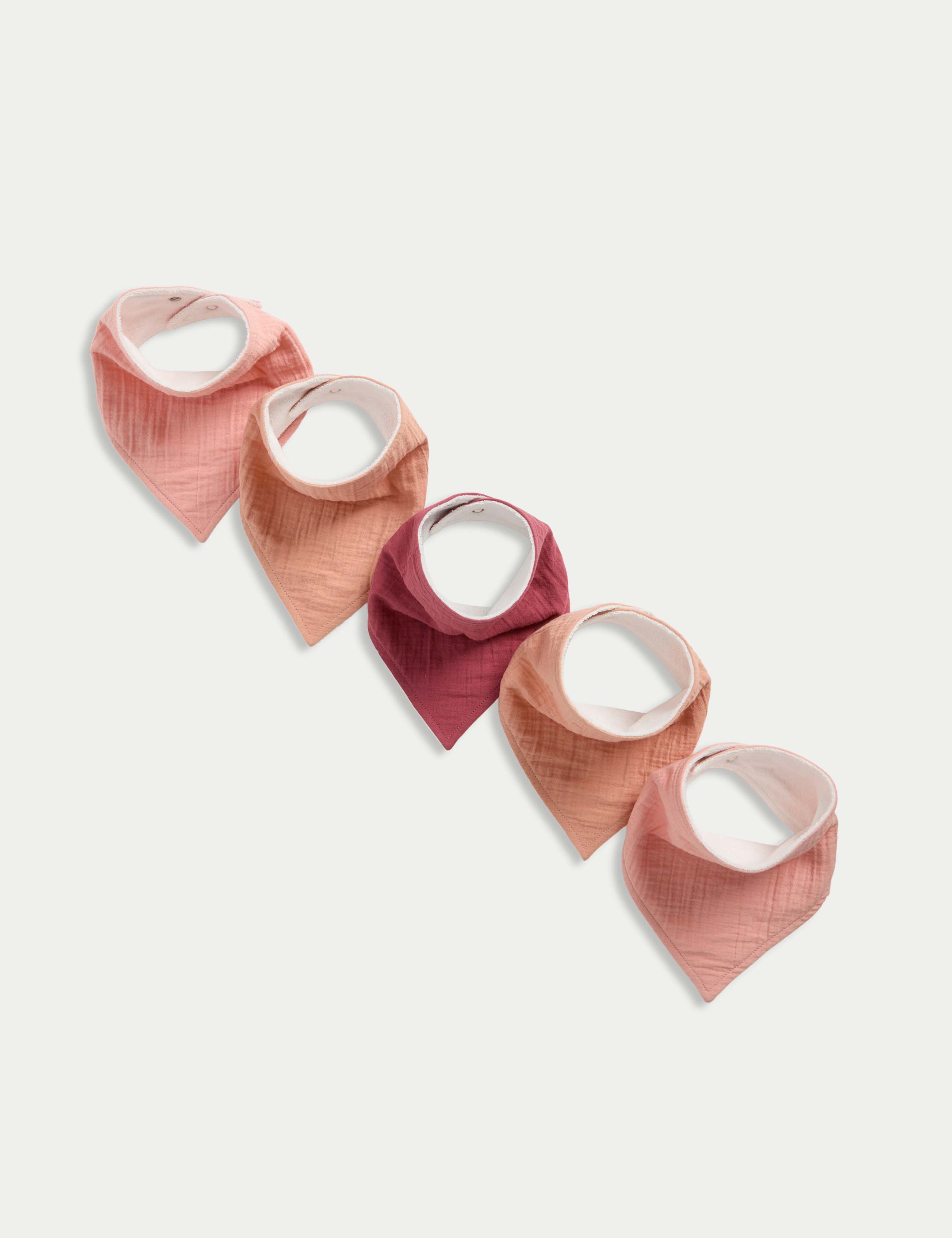 5pk Cotton Rich Dribble Bibs 1 of 2