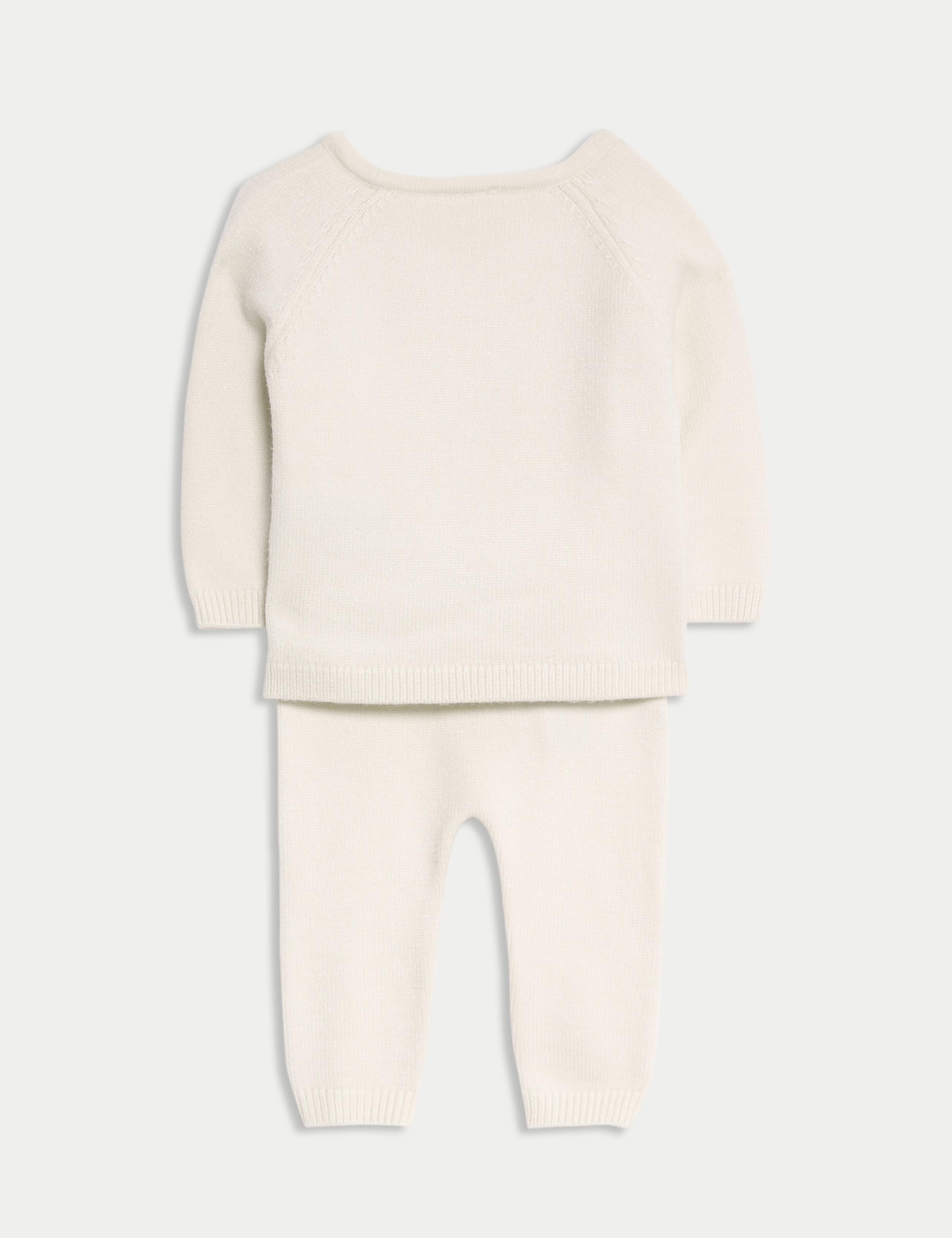 2pc Knitted Bear Wrap Outfit (0-12 Mths) 2 of 6