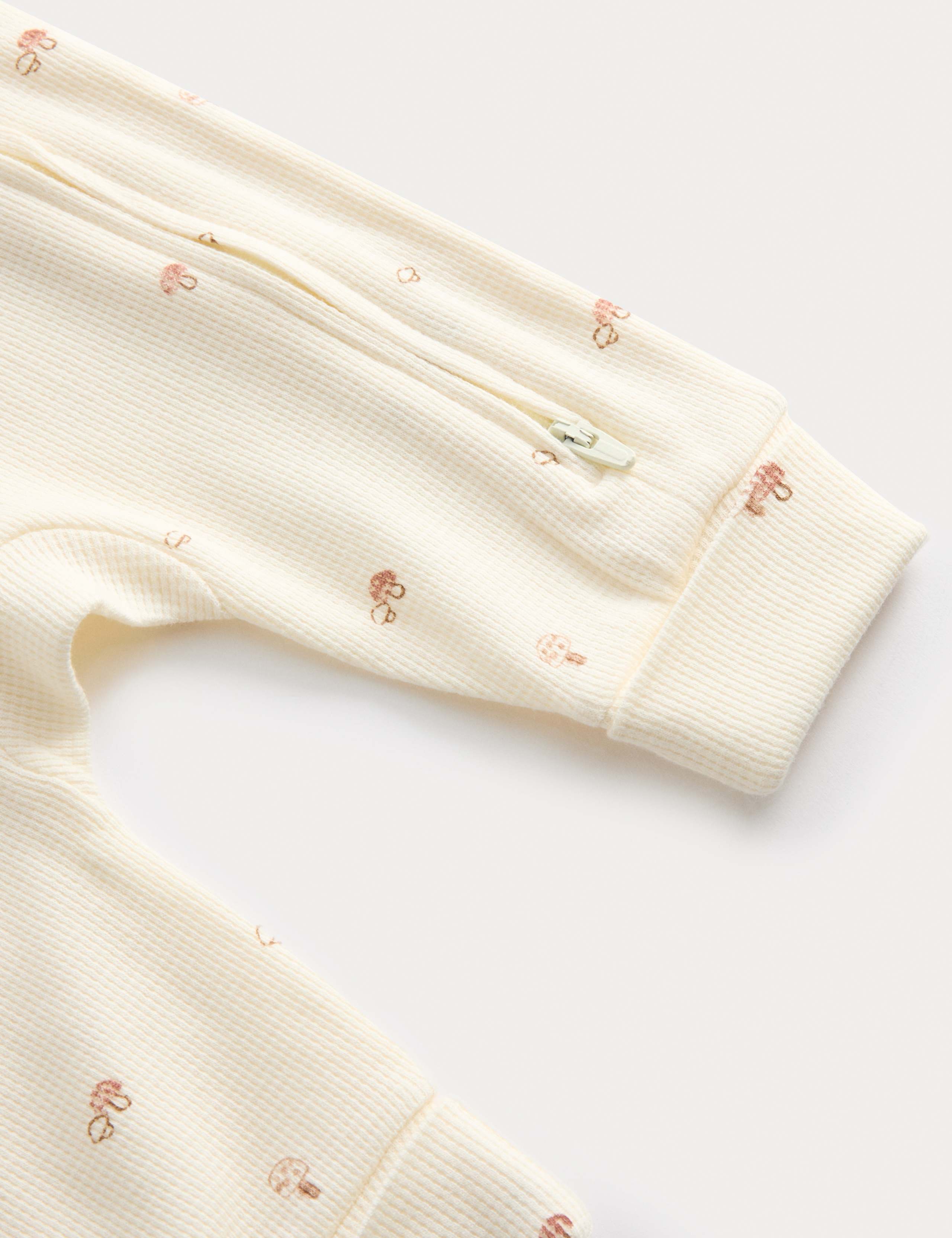 3pk Pure Cotton Acorn Print Zip Sleepsuits (6½lbs-3 Yrs) 3 of 3