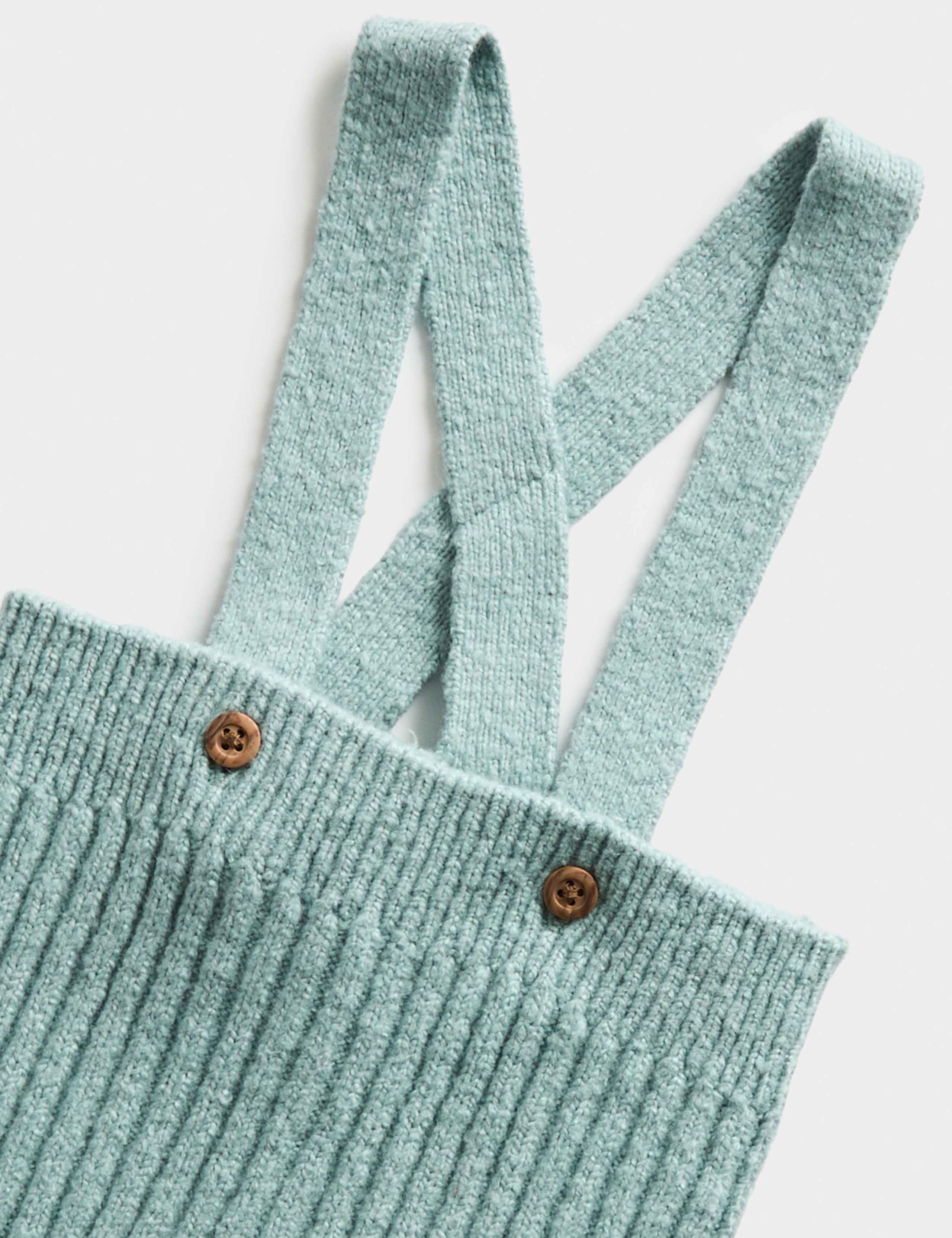 2pc Cotton Rich Sprig Dungaree Outfit (0-12 Mths) 2 of 3